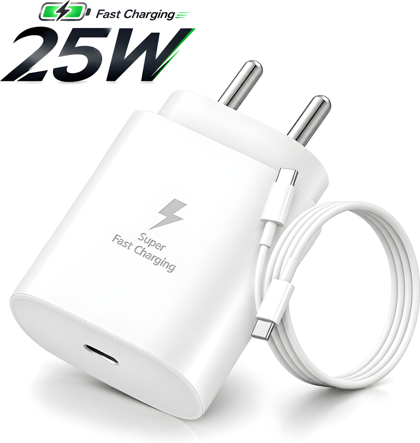 MAK 25W Quick Charge 3.1A Wall Charger (White) - Image 1