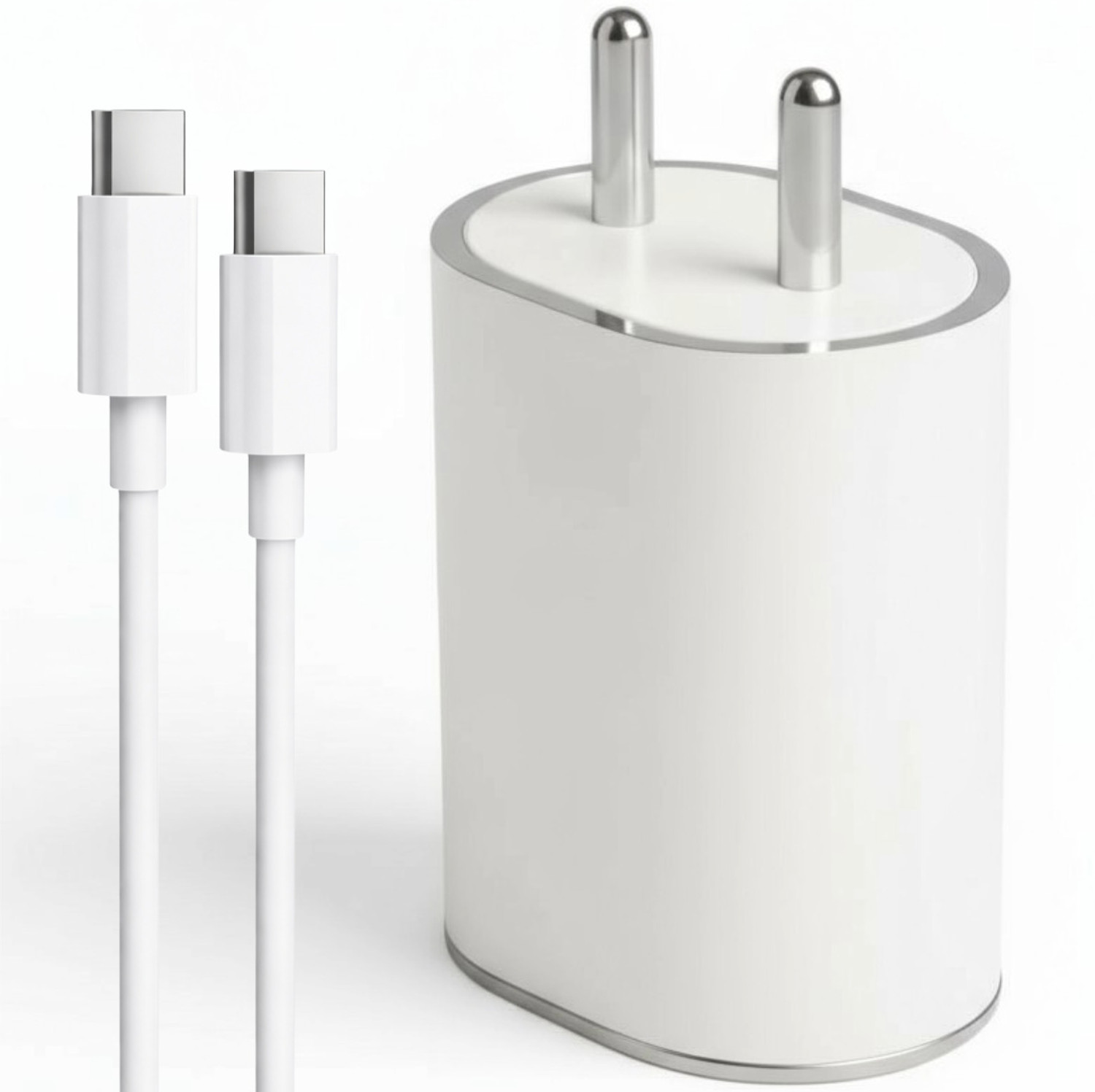 MAK 45 W PPS 4 A Wall Charger for Mobile with Detachable Cable (White) - Image 1