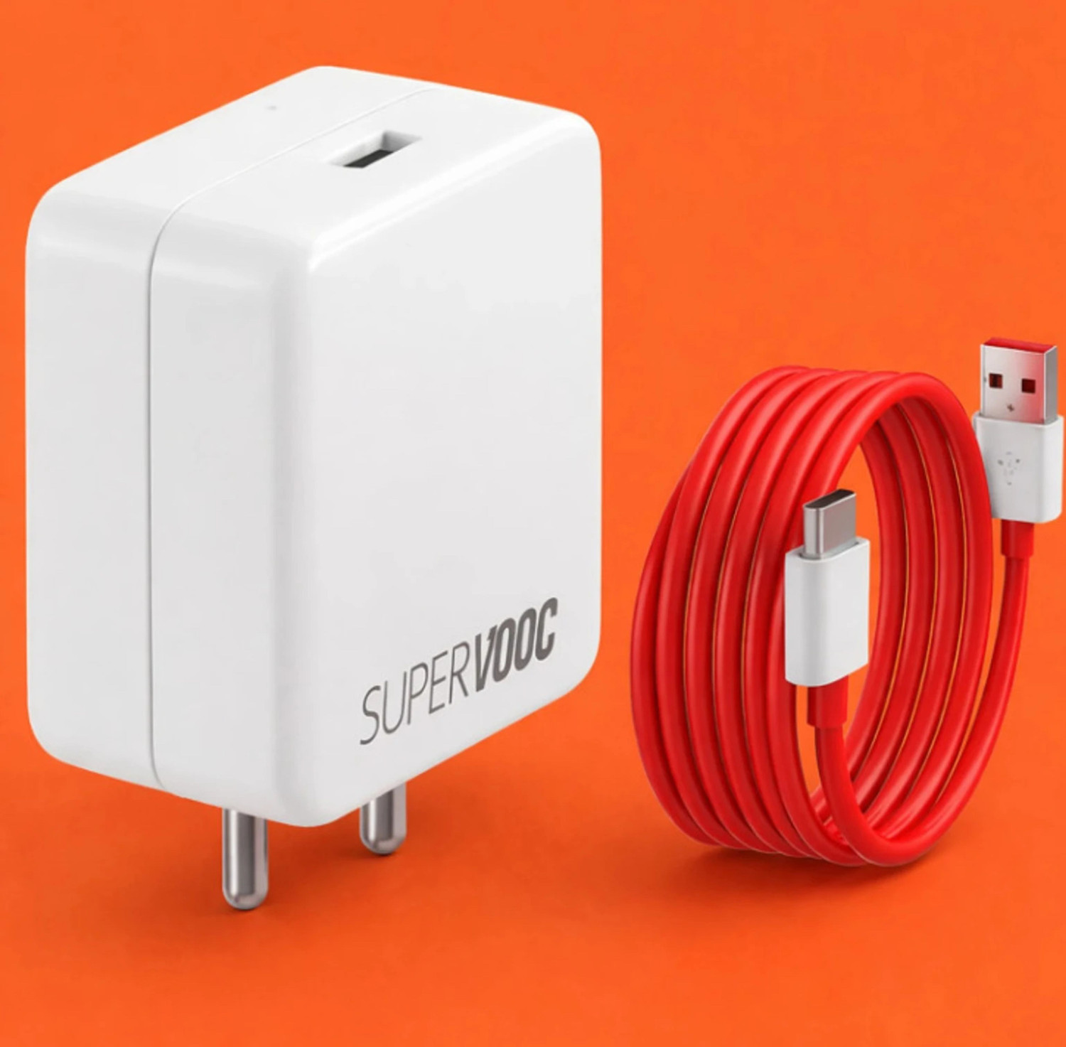 Greeva 100 W SuperVOOC 6 A Wall Charger for Mobile (White) - Image 1