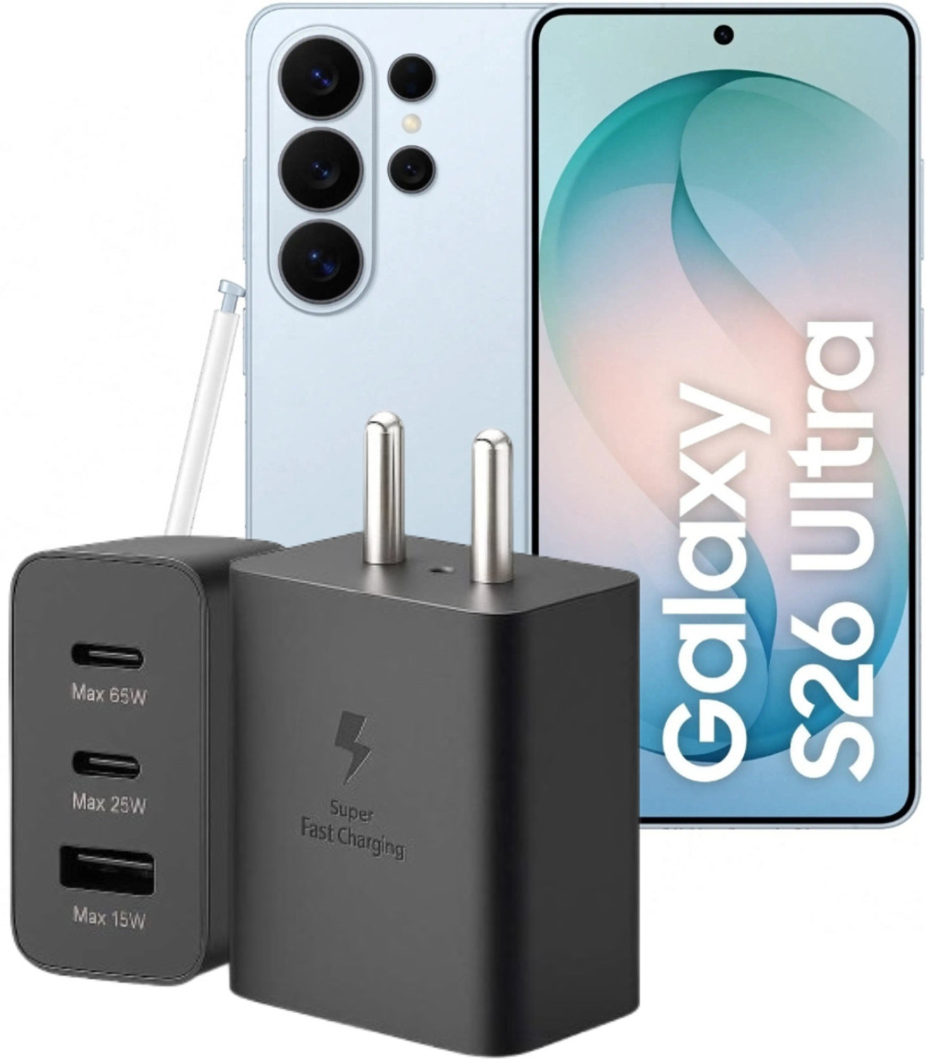 quirinox 65 W GaN 6.5 A Multi-pin Wall Charger for Mobile (Black) - Image 1