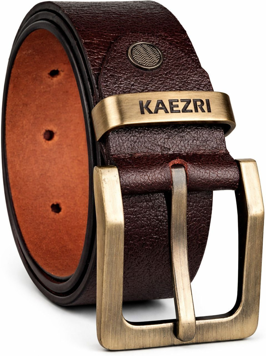 KAEZRI Men Brown Genuine Leather Belt - Image 1