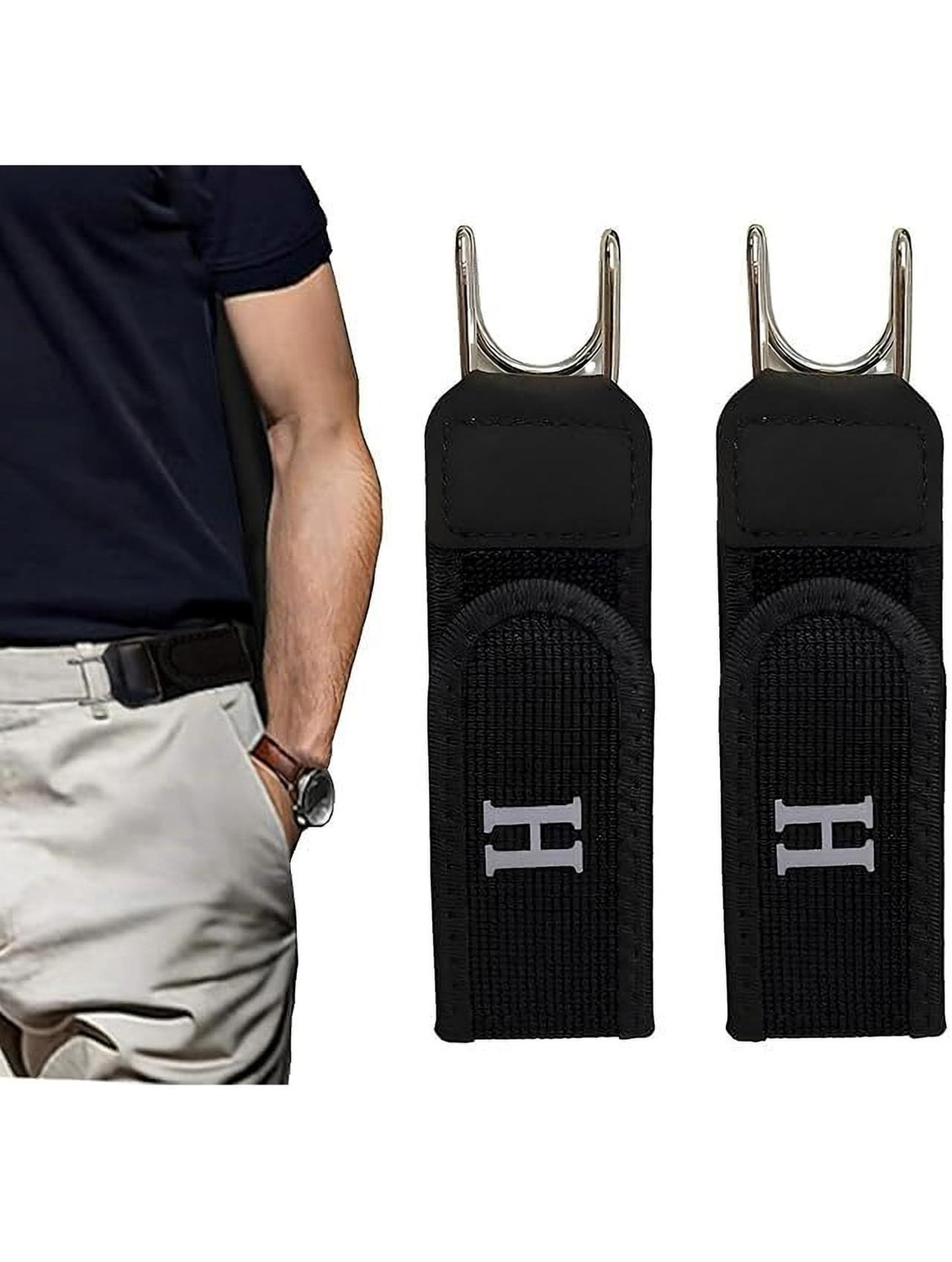 CARTSPACE Men & Women Casual Black Nylon, Metal, Fabric Belt - Image 1