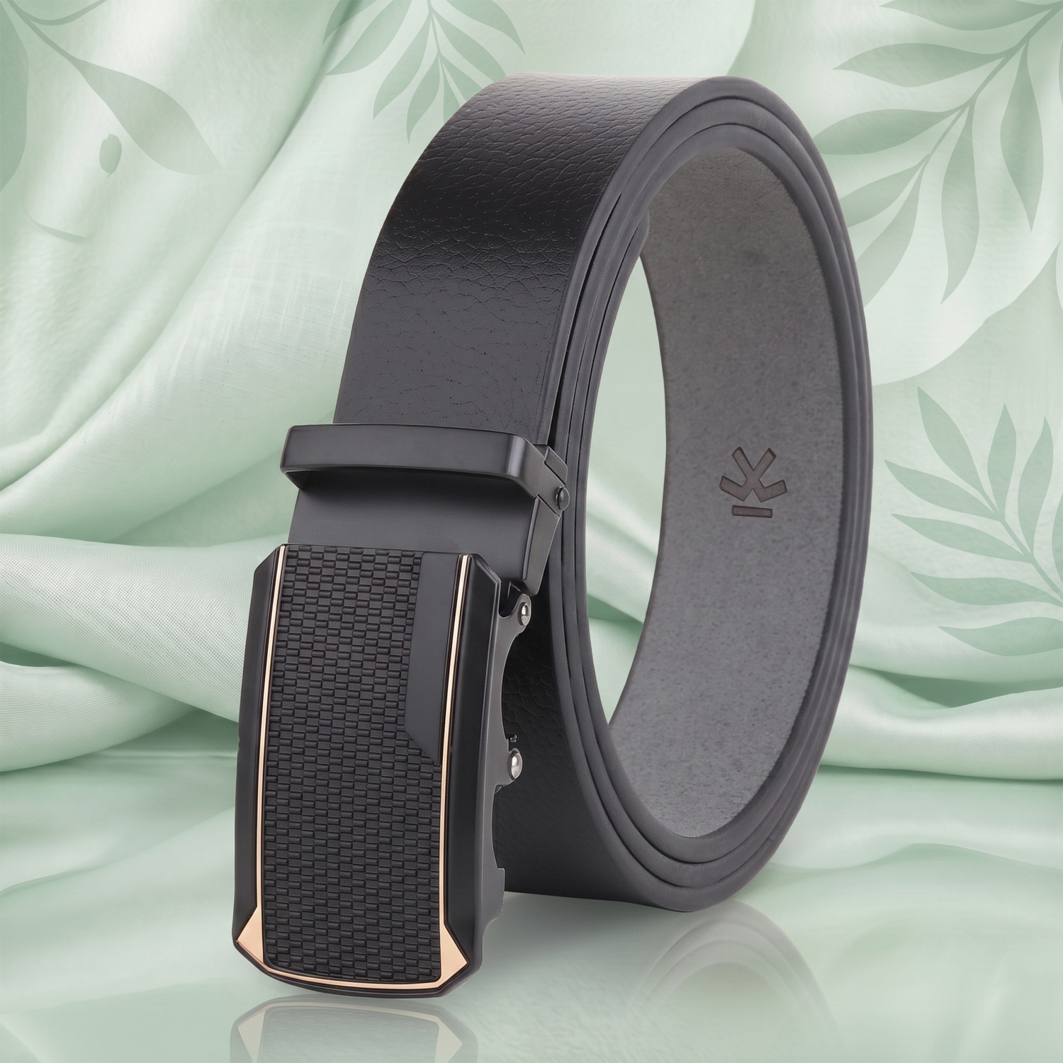 WROGN Men Formal, Casual, Evening, Party Black Genuine Leather Belt - Image 1