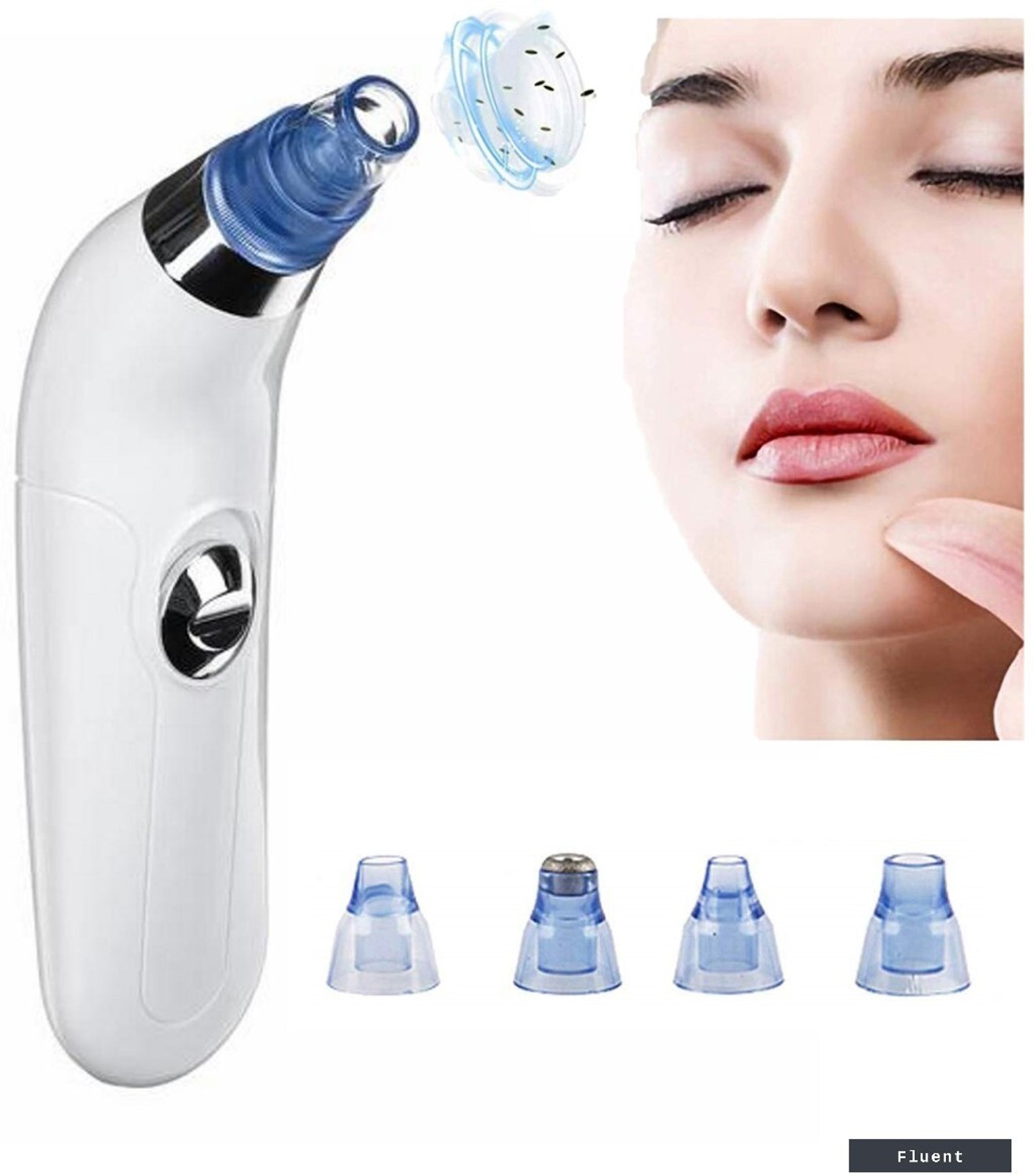 Fluent Plastic Blackhead Remover Vacuum Suction Device (4 Pack) - Image 1