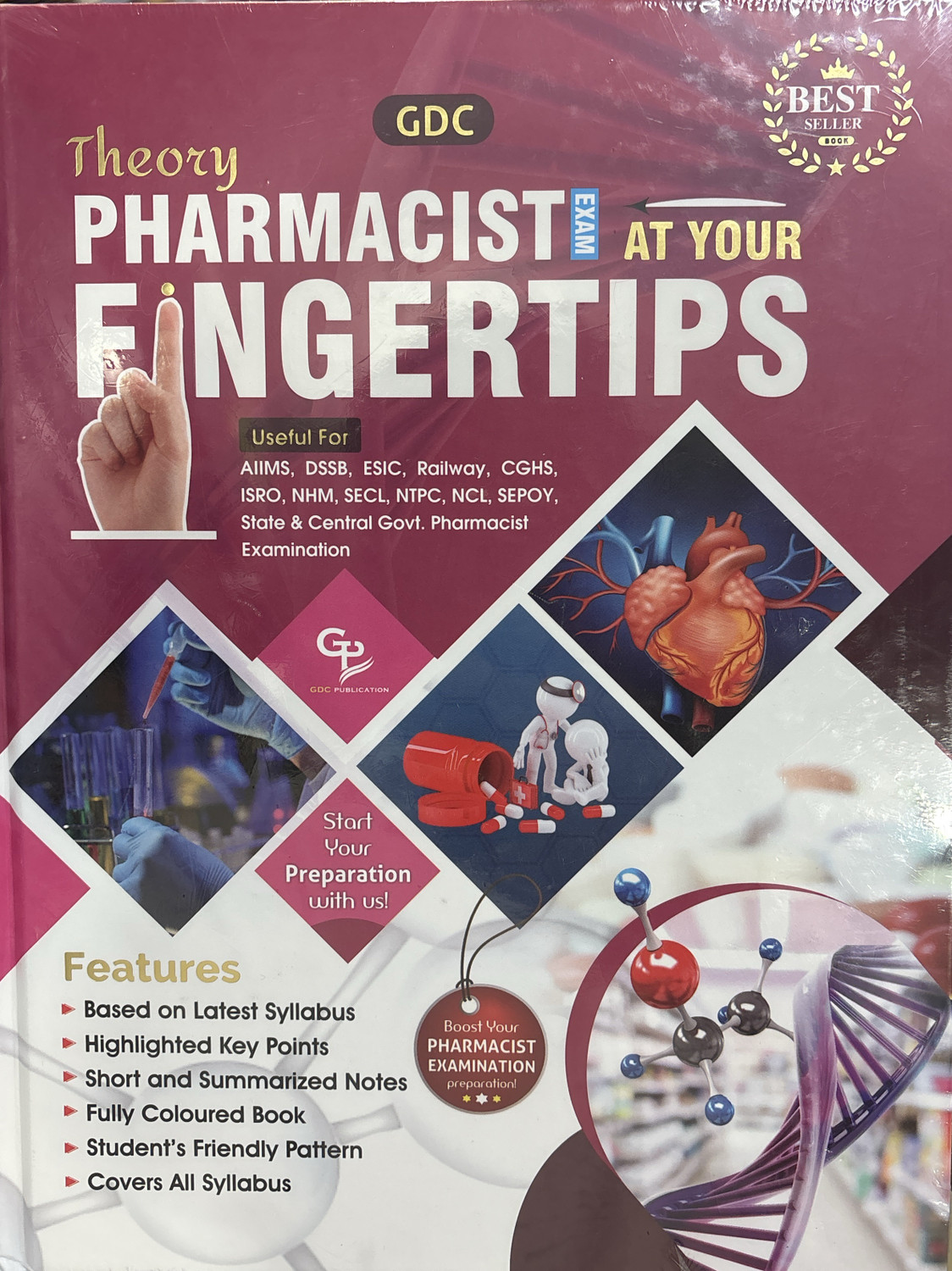 GDC PUBLICATION GDC Theory Pharmacist Exam at Your Fingertips | Latest Syllabus | Short Notes & Highlighted Key Points | Competitive Pharmacist Exam Preparation Book (Paperback) (Paperback, GDC Publication) - Image 1