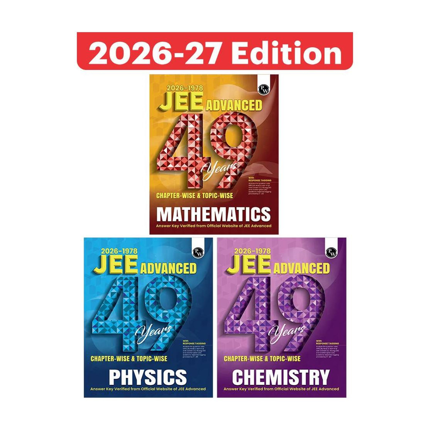 Physics Wallah Private Limited PW 49 Years JEE Advanced PYQ Book Physics, Chemistry, Maths Combo (English, Paperback, unknown) - Image 1