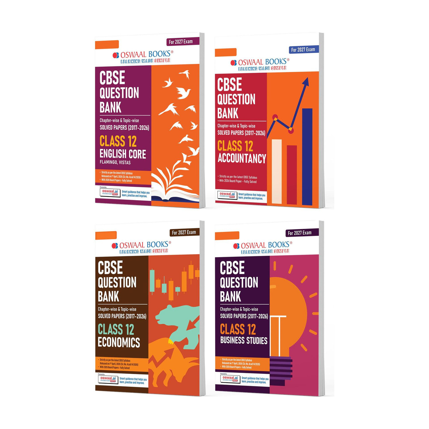 Oswaal Books Oswaal CBSE Class 12 Question Bank Set of 4 Books - Image 1