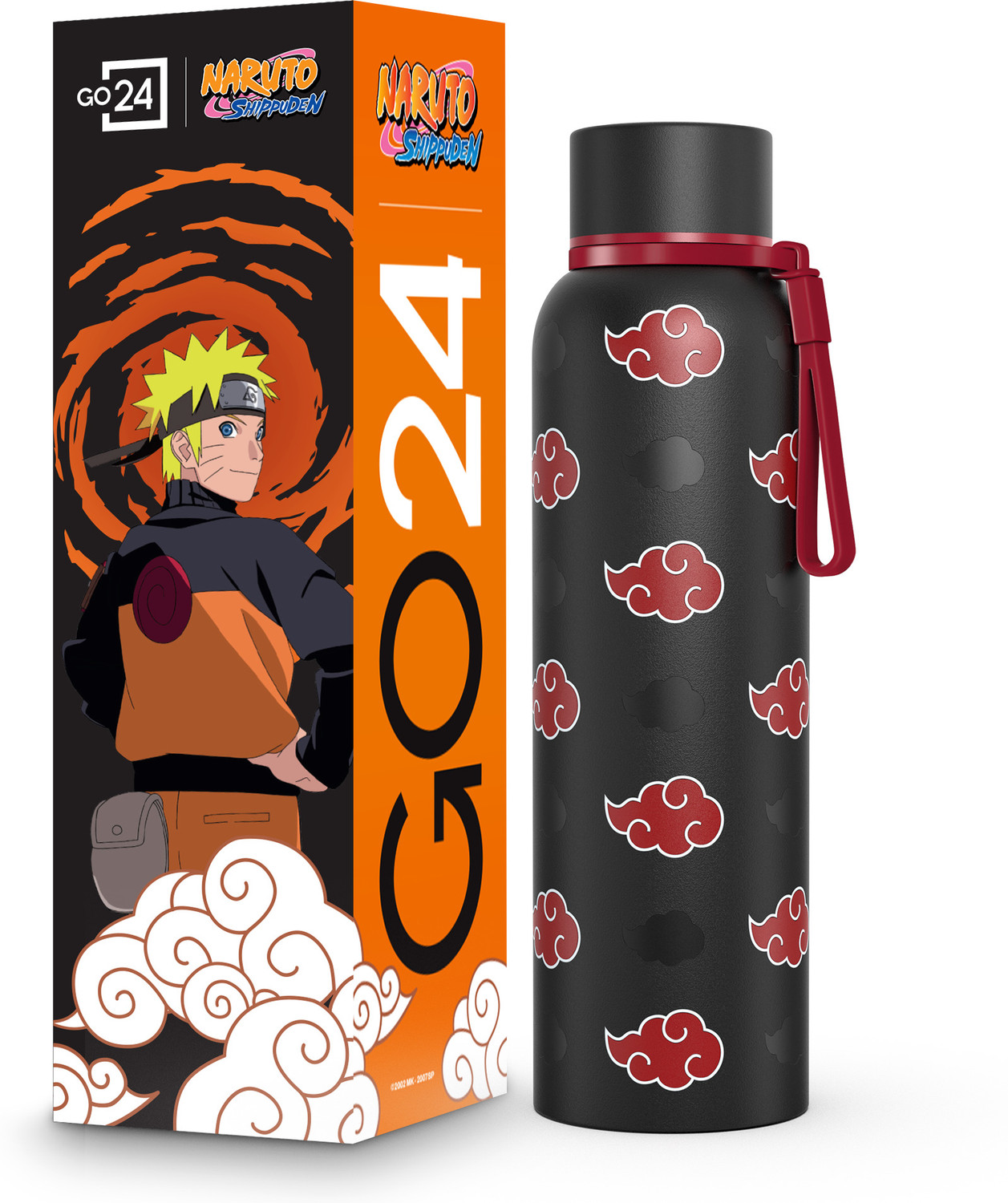 Go24 Hot and Cold Water Bottle ISI Certified Thermosteel flask,Leakproof Bravo-Naruto 980 ml Stainless Steel Flask (Pack of 1, Black) - Image 1