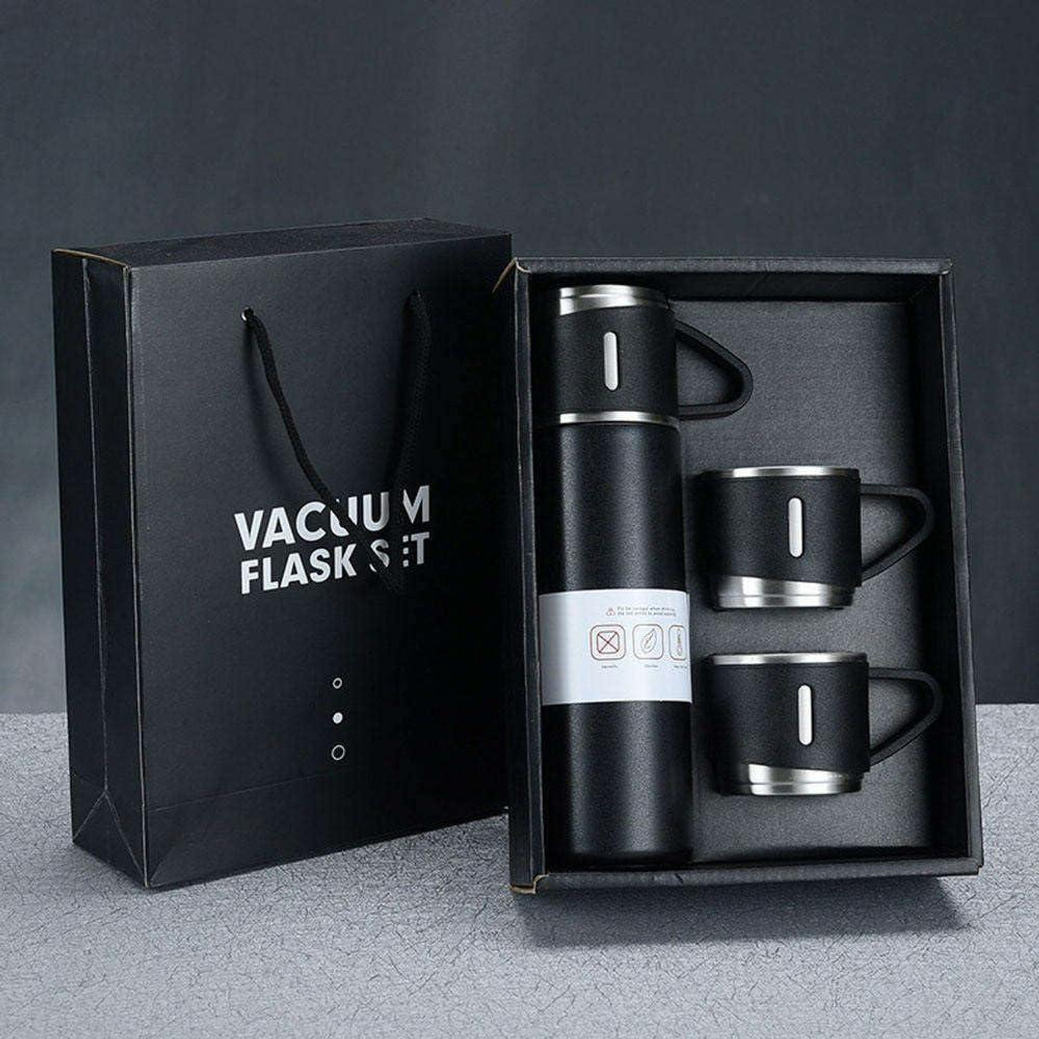 Cellton Stainless Steel Vacuum Flask Set 500ml Black - Image 1
