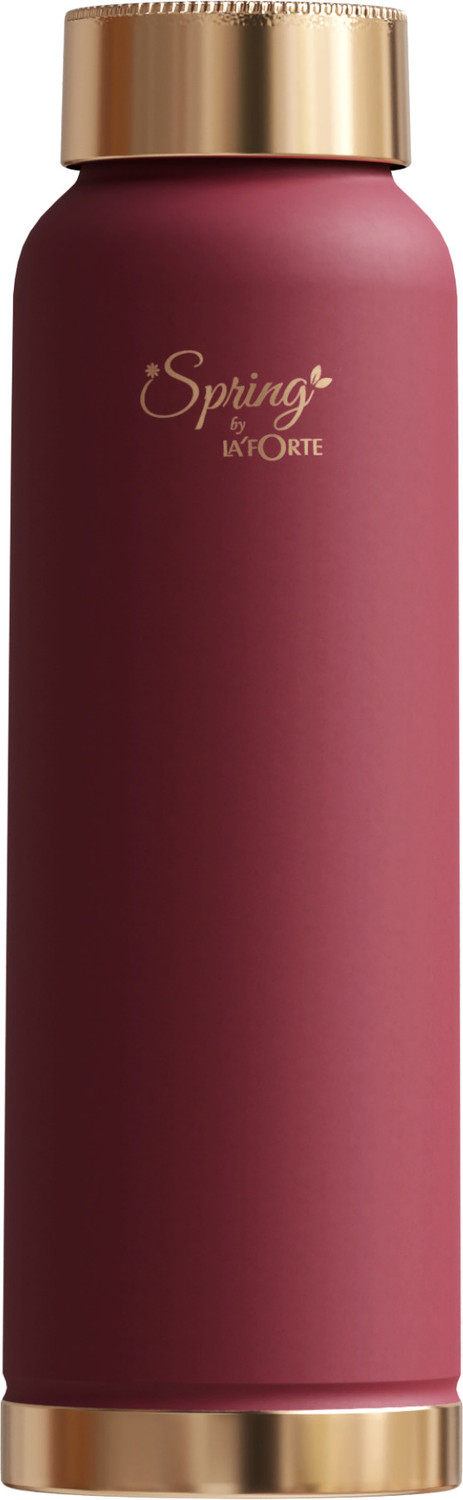 LA'FORTE Heavy Gauge Copper Bottle 1000ml Maroon - Image 1