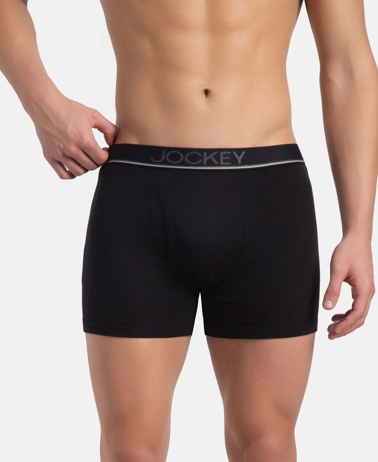JOCKEY 8009 Super Combed Cotton Rib Solid Men Trunk - Image 1