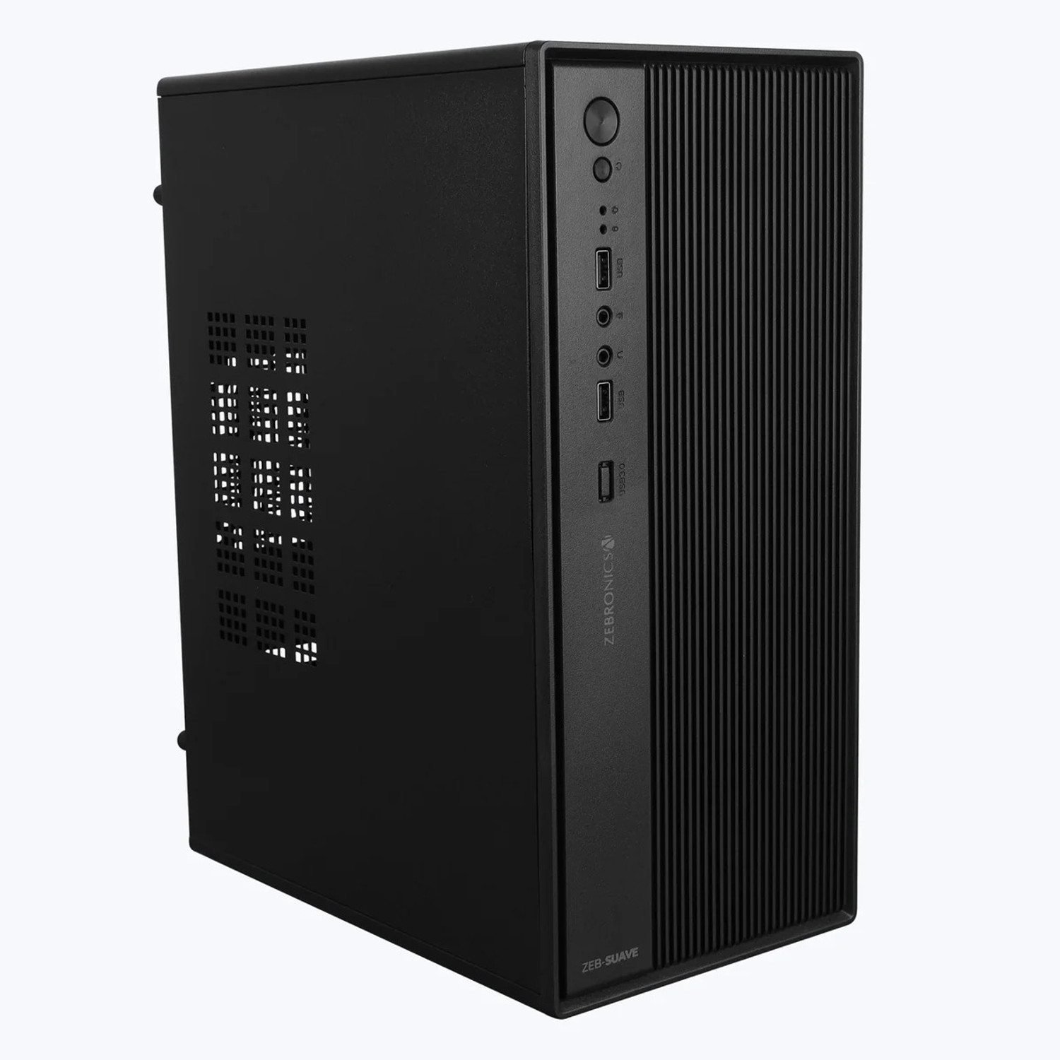 ZEBRONICS Mid Tower Cabinet with USB 2.0 and 3.0 Ports (Black) - Image 1