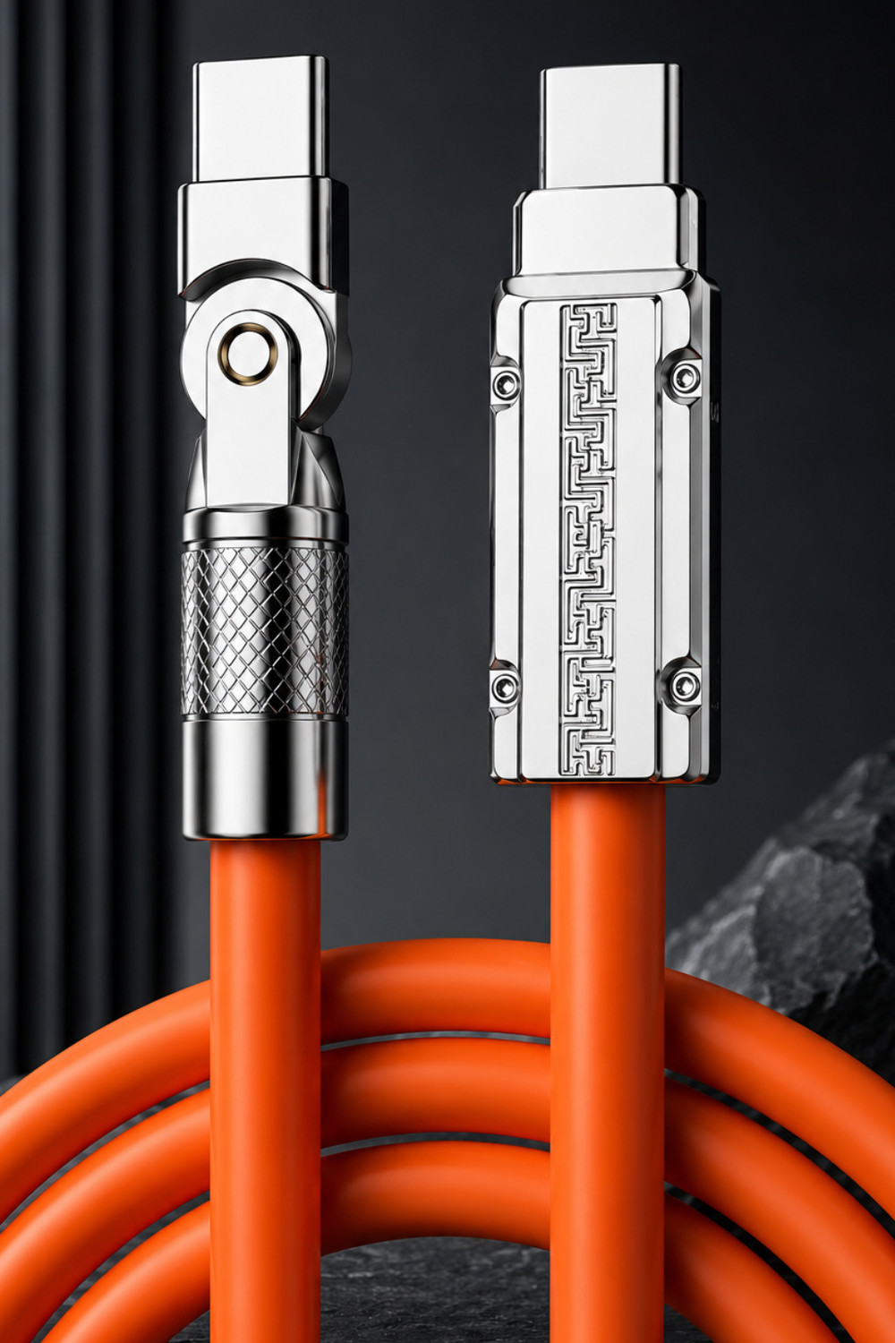 NOZLER Original C to C 120W Super Fast Charging Cable with Power Meter - Image 1
