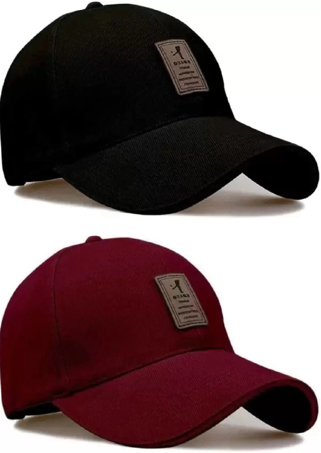 selloria Solid & Embroidered Sports Cap (Pack of 2) - Image 1