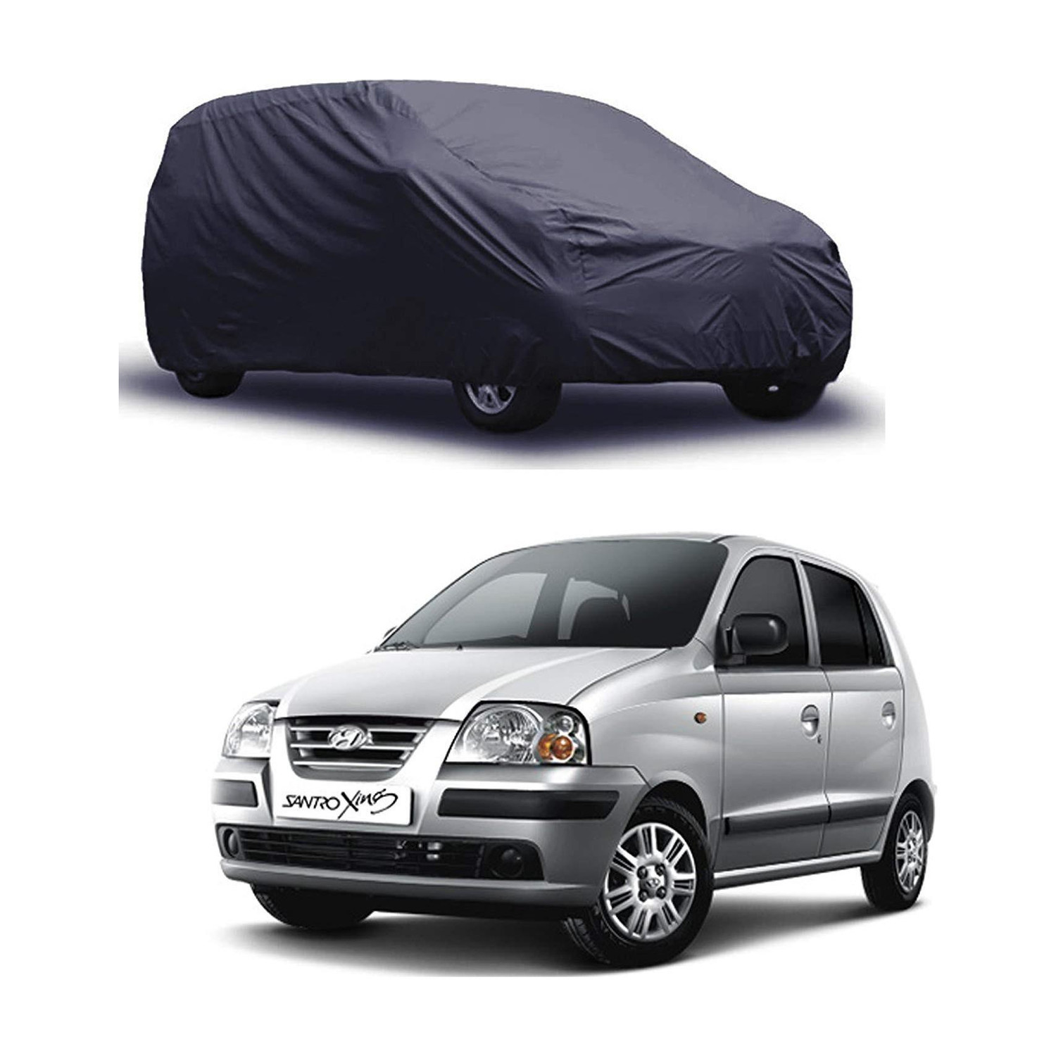 SS Mart Hyundai Santro Xing Car Cover (Grey, 2006-2014) - Image 1