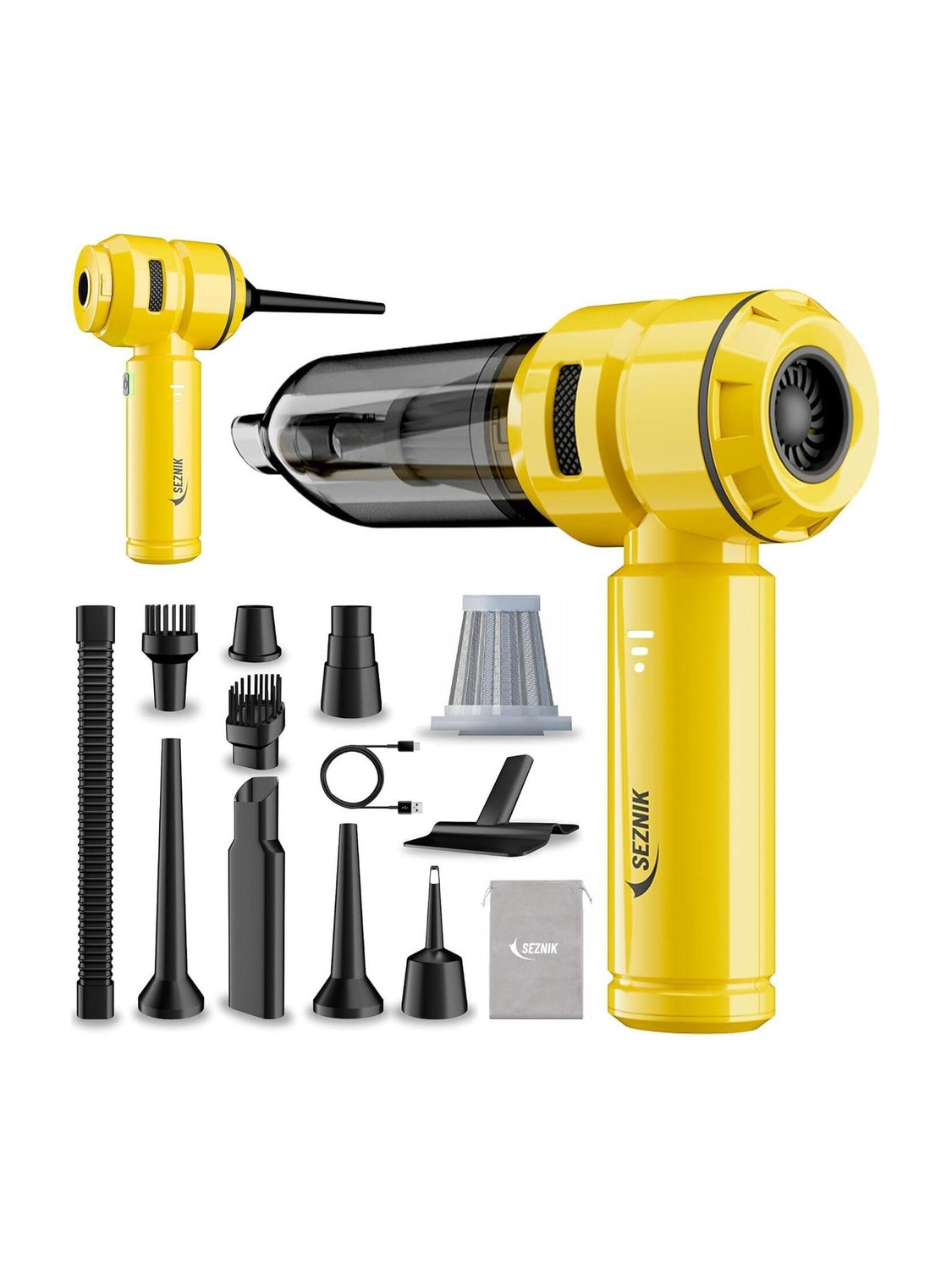 SEZNIK Mustangg 4-in-1 Cordless Handheld Vacuum Cleaner (Yellow) - Image 1