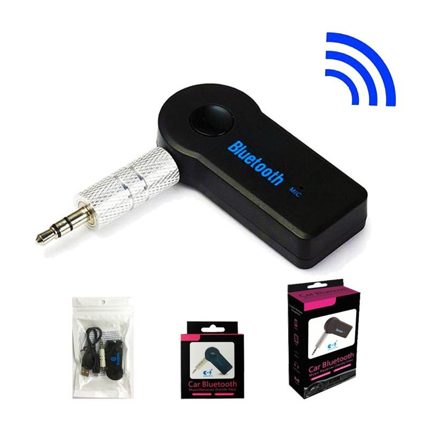 RPMSD v4.1 Car Bluetooth Audio Receiver with 3.5mm Connector (Black) - Image 1