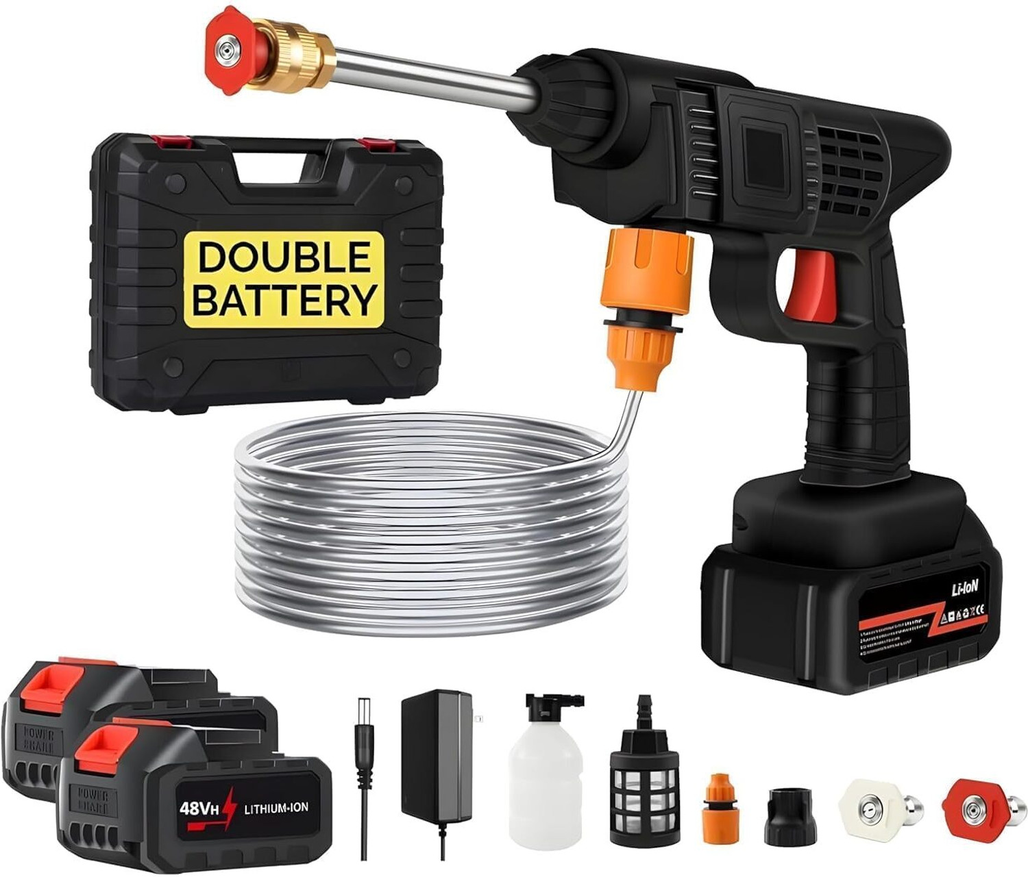 Babekal Wireless Pressure Washer Gun 12000mAh for Car Wash - Image 1