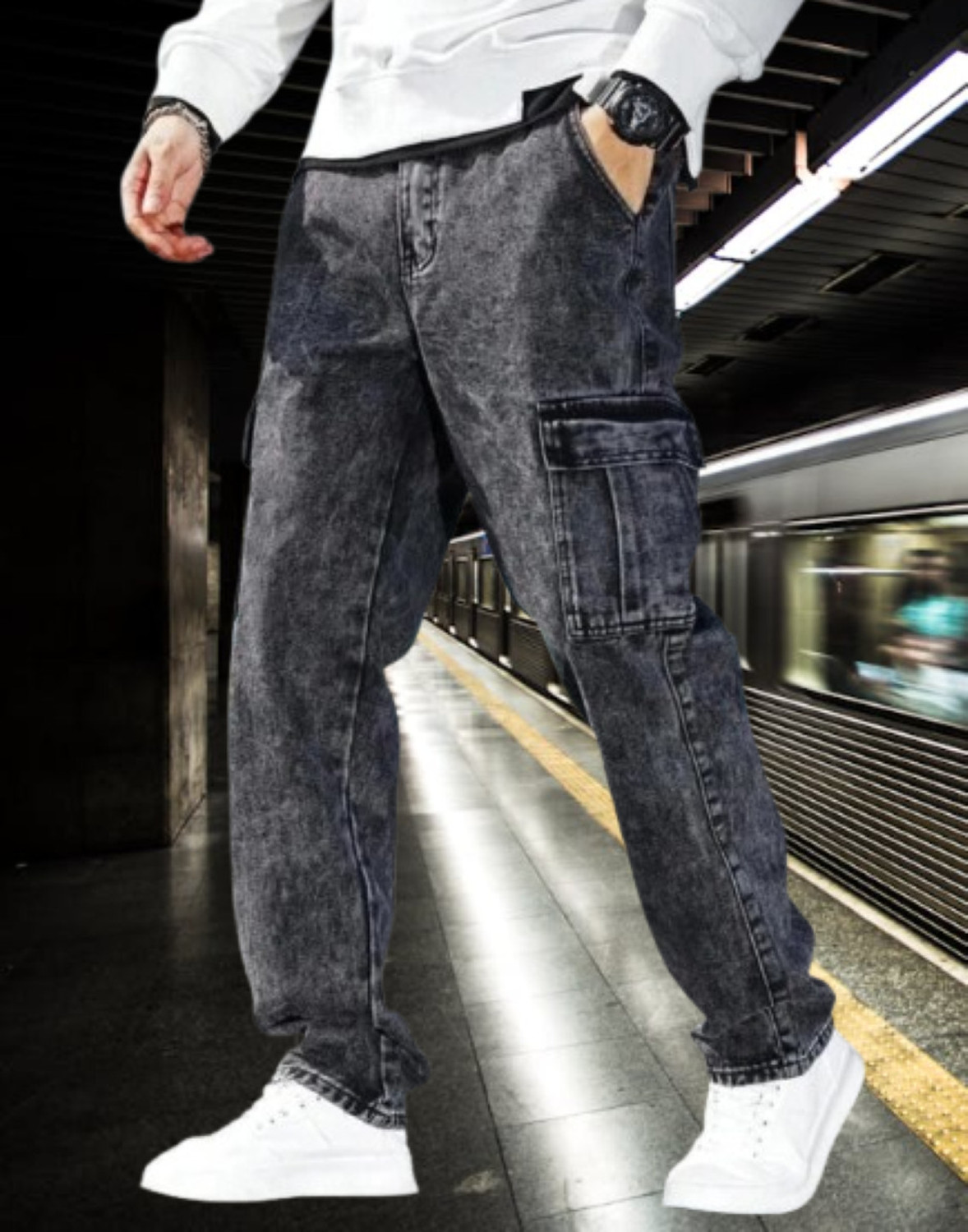 Playfeel Men Cargos - Image 1