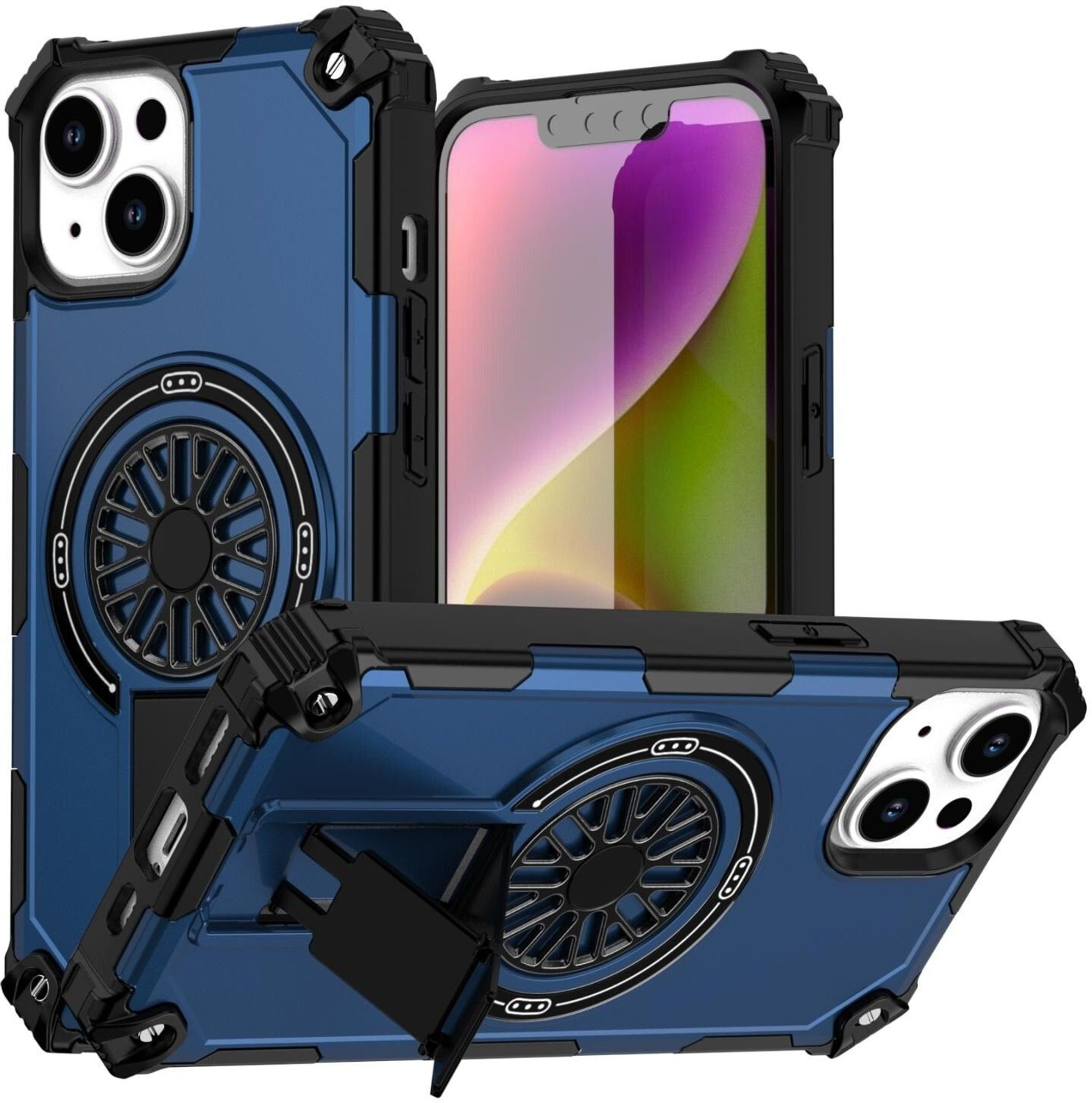 Flipkart SmartBuy Back Cover for Apple iPhone 15 (Blue, Rugged Armor, Polycarbonate, Pack of: 1) - Image 1