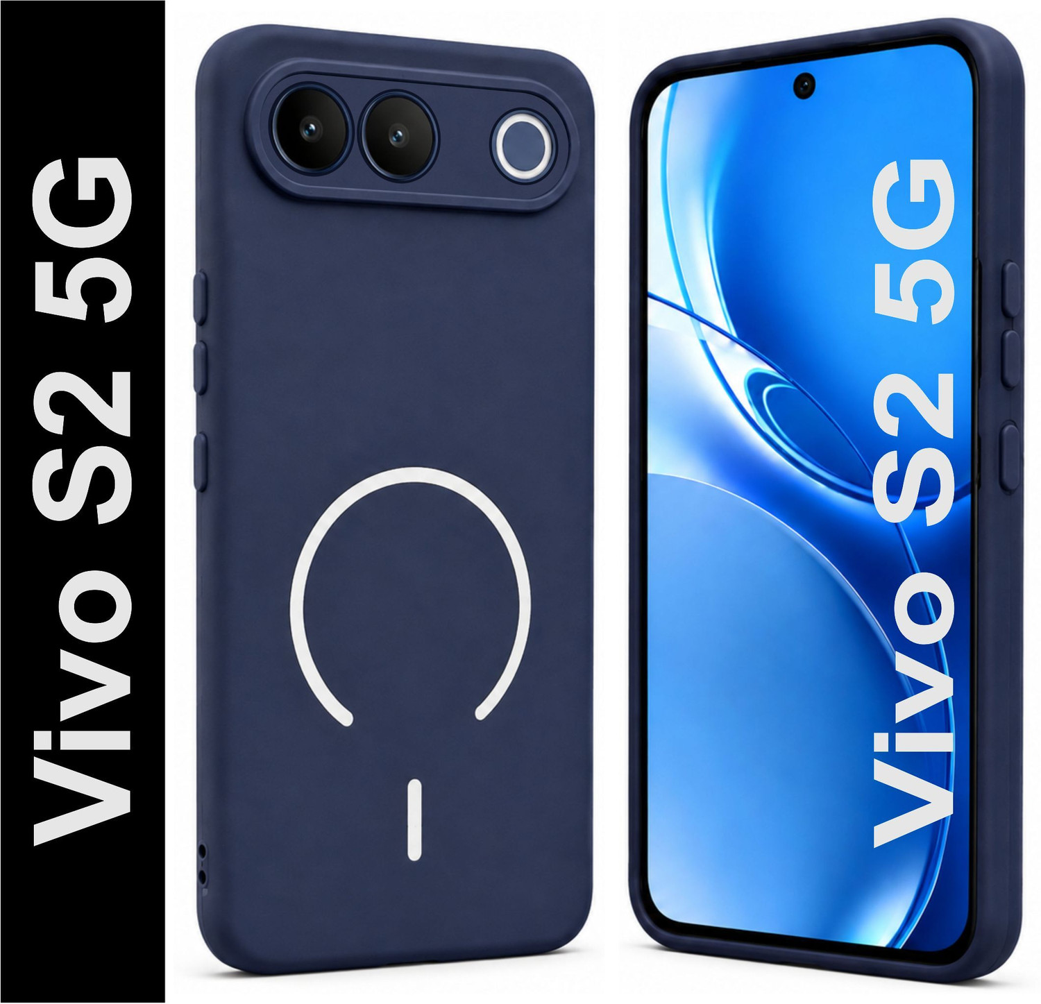 SBMS Back Cover for Vivo S2 5G (Blue, Shock Proof) - Image 1