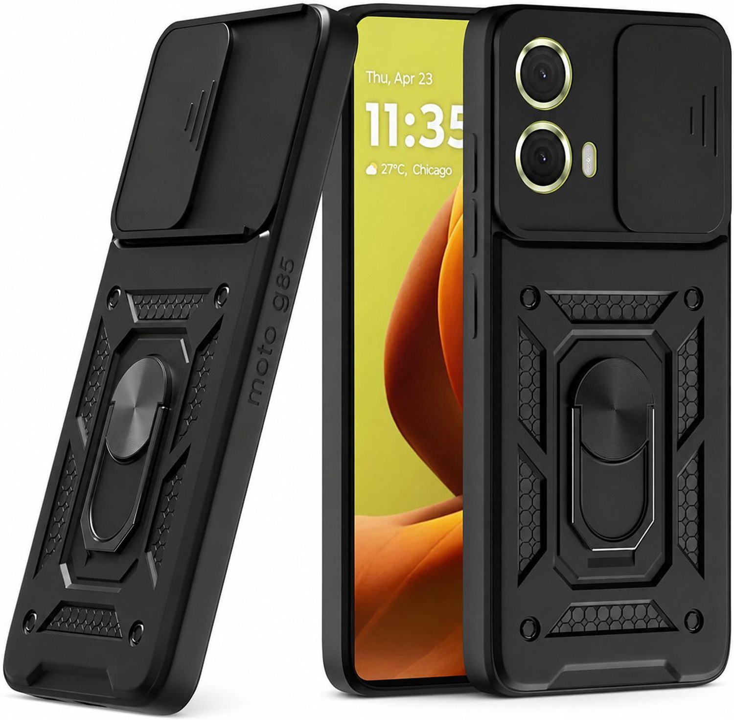 lioto Back Cover for Motorola G85 5G (Black) - Image 1