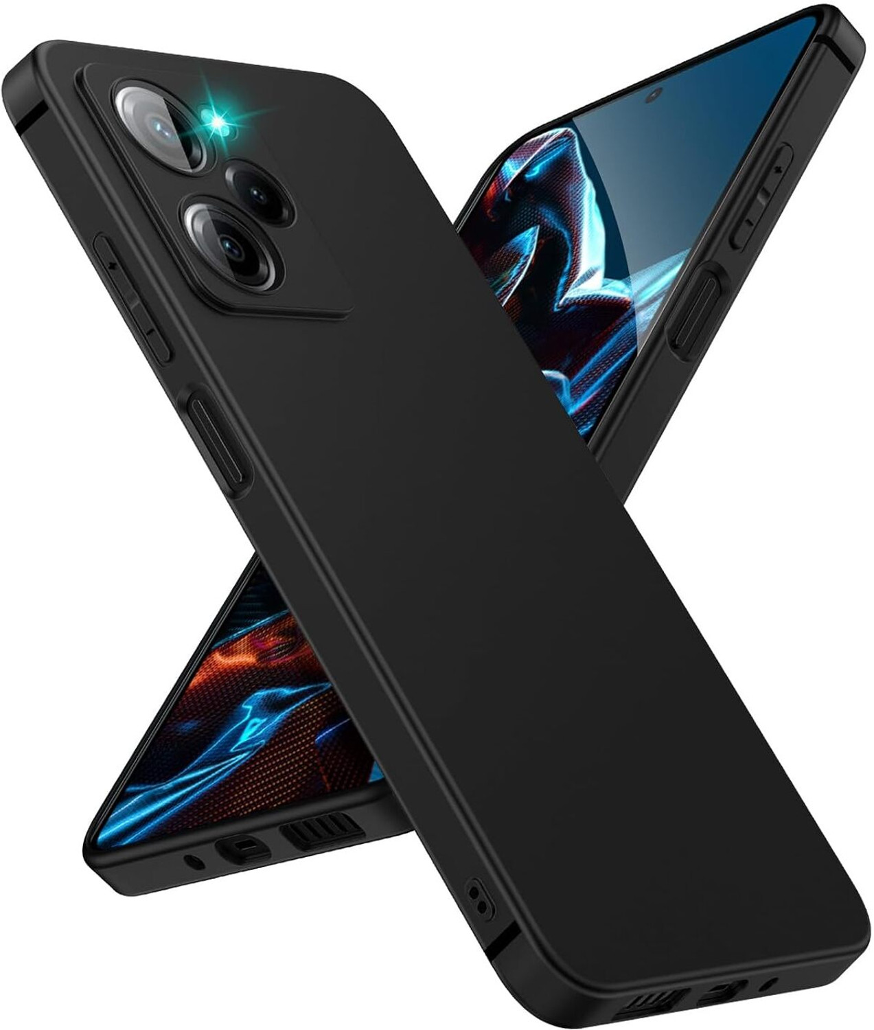 CLOVYR Back Cover for Poco X5 Pro 5G (Black, Camera Bump Protector, Silicon, Pack of: 1) - Image 1
