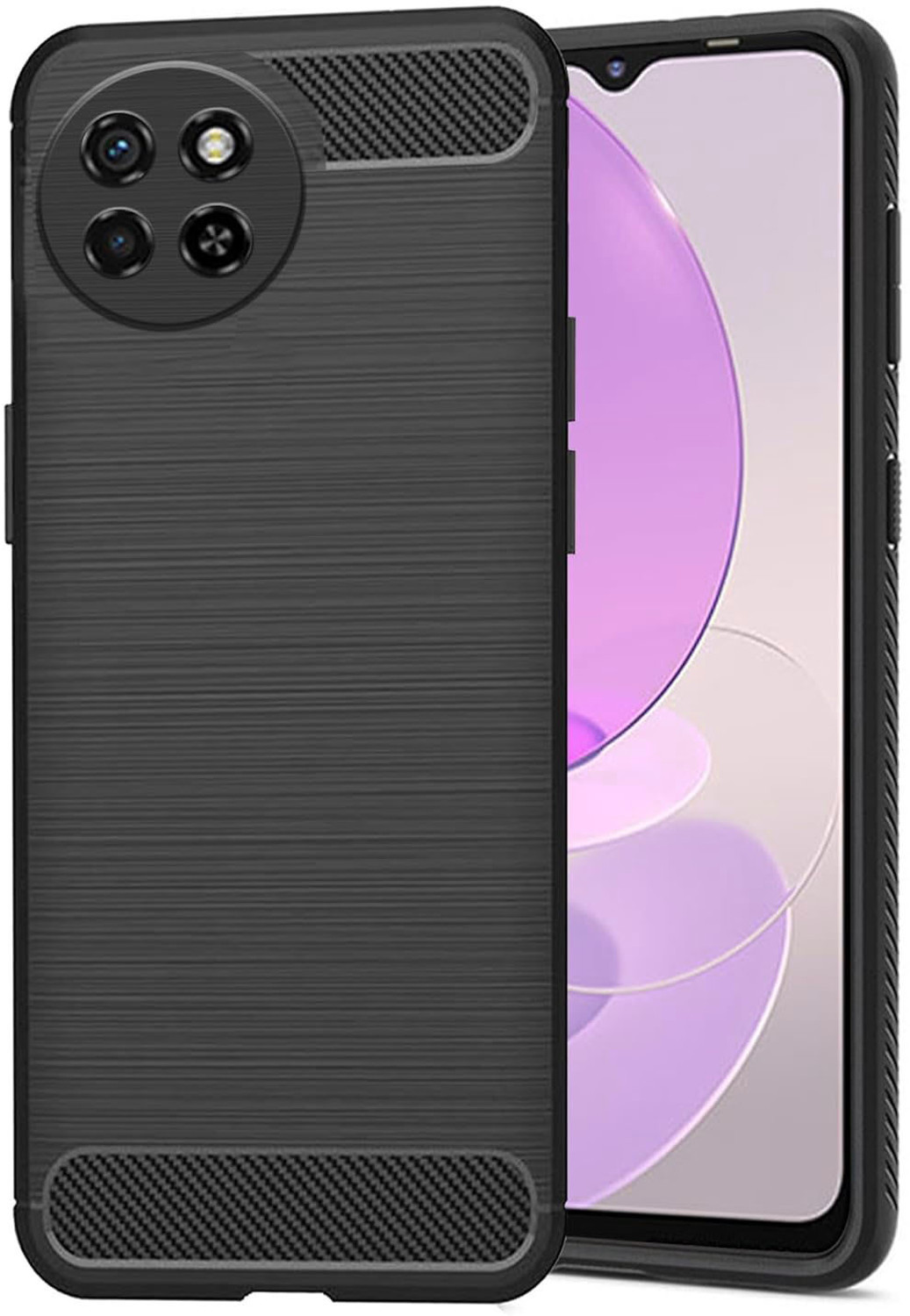 ASMANTIC Grip Case Back Cover for Redmi 14 Civi 5G (Black) - Image 1