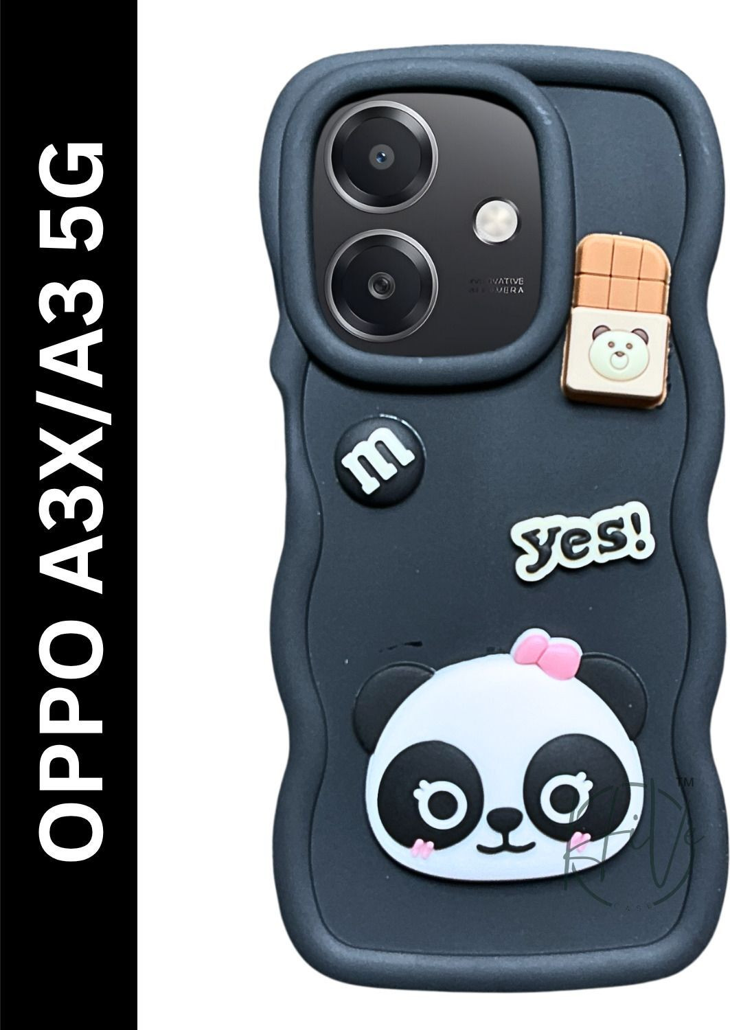 Hive Back Cover for Oppo A3 5G (Black, Grip Case, Silicon, Pack of: 1) - Image 1