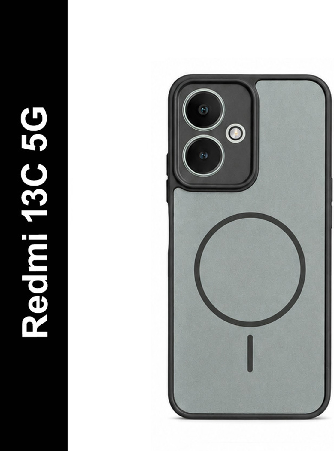 Aaghosh Back Cover for Redmi 13C 5G (Black, Dual Protection, Silicon, Polycarbonate, Pack of: 1) - Image 1