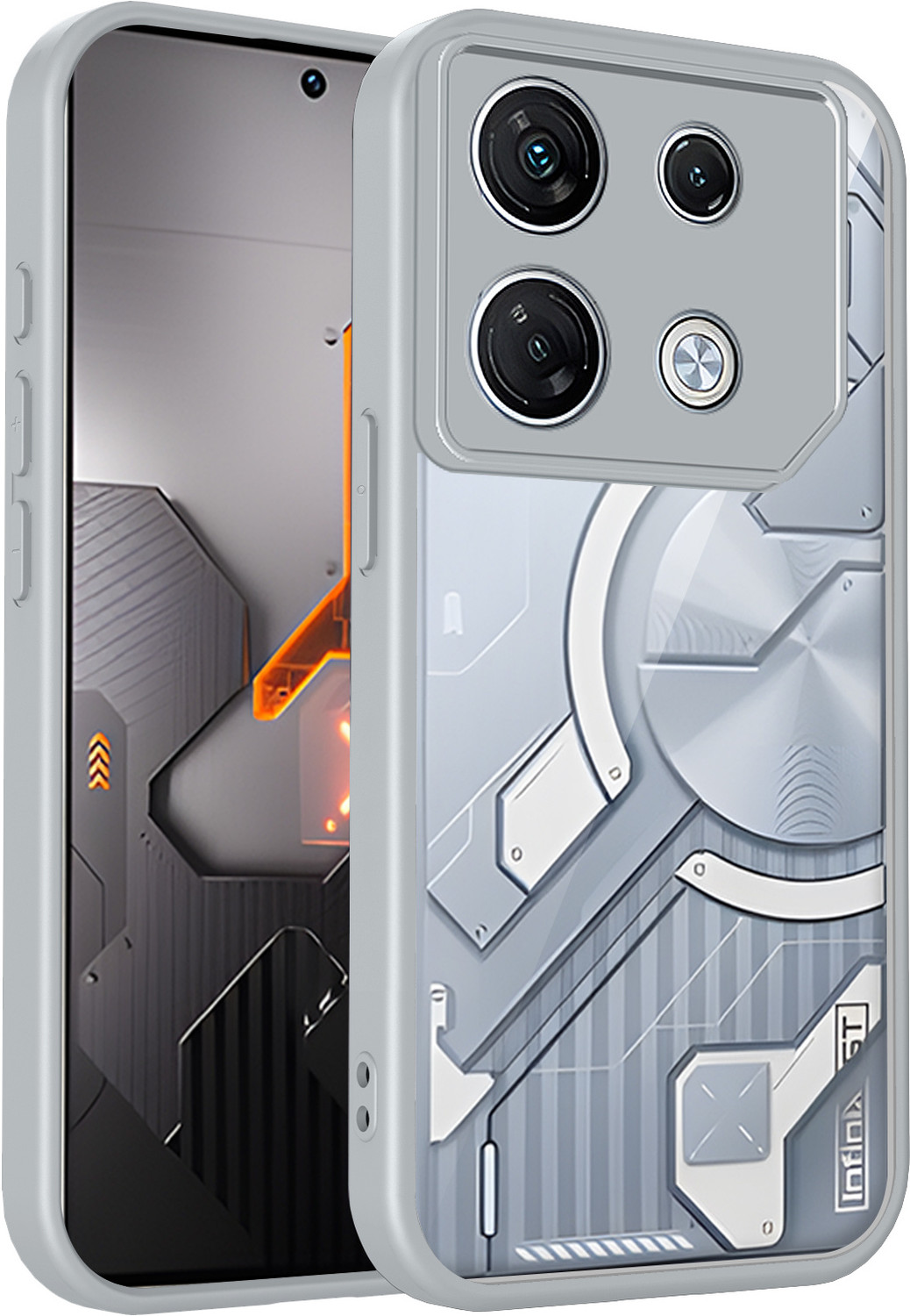 Cover Alive Back Cover for Infinix GT 20 Pro (Grey, Transparent) - Image 1