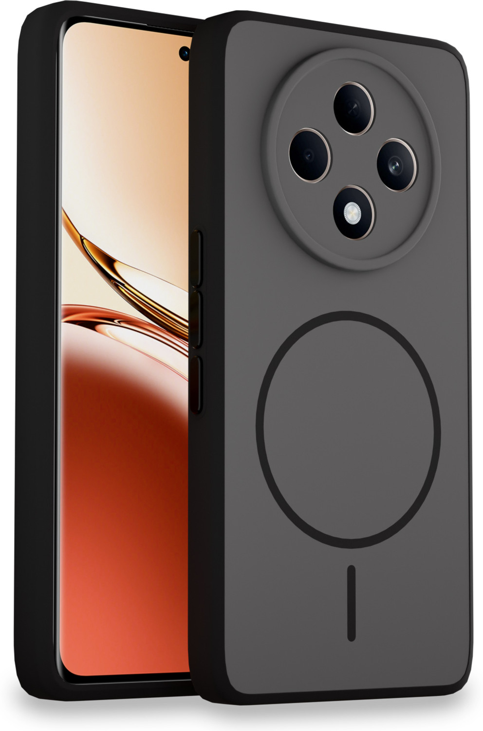 KartV Back Cover for Oppo F27 5G (Black, Camera Bump Protector) - Image 1