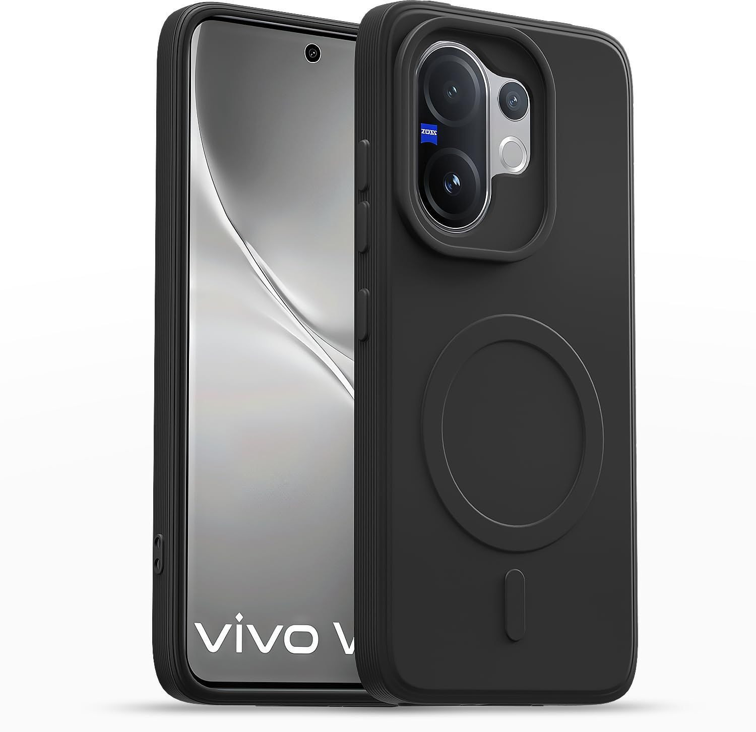 My Thing! Back Cover for Vivo V60 5G, Vivo V60e 5G, Vivo T4 Pro 5G, Mag-Safe Logo (Not Mag-Safe Compatible) (Black, Flexible, Thermoplastic Polyurethane, Pack of: 1) - Image 1