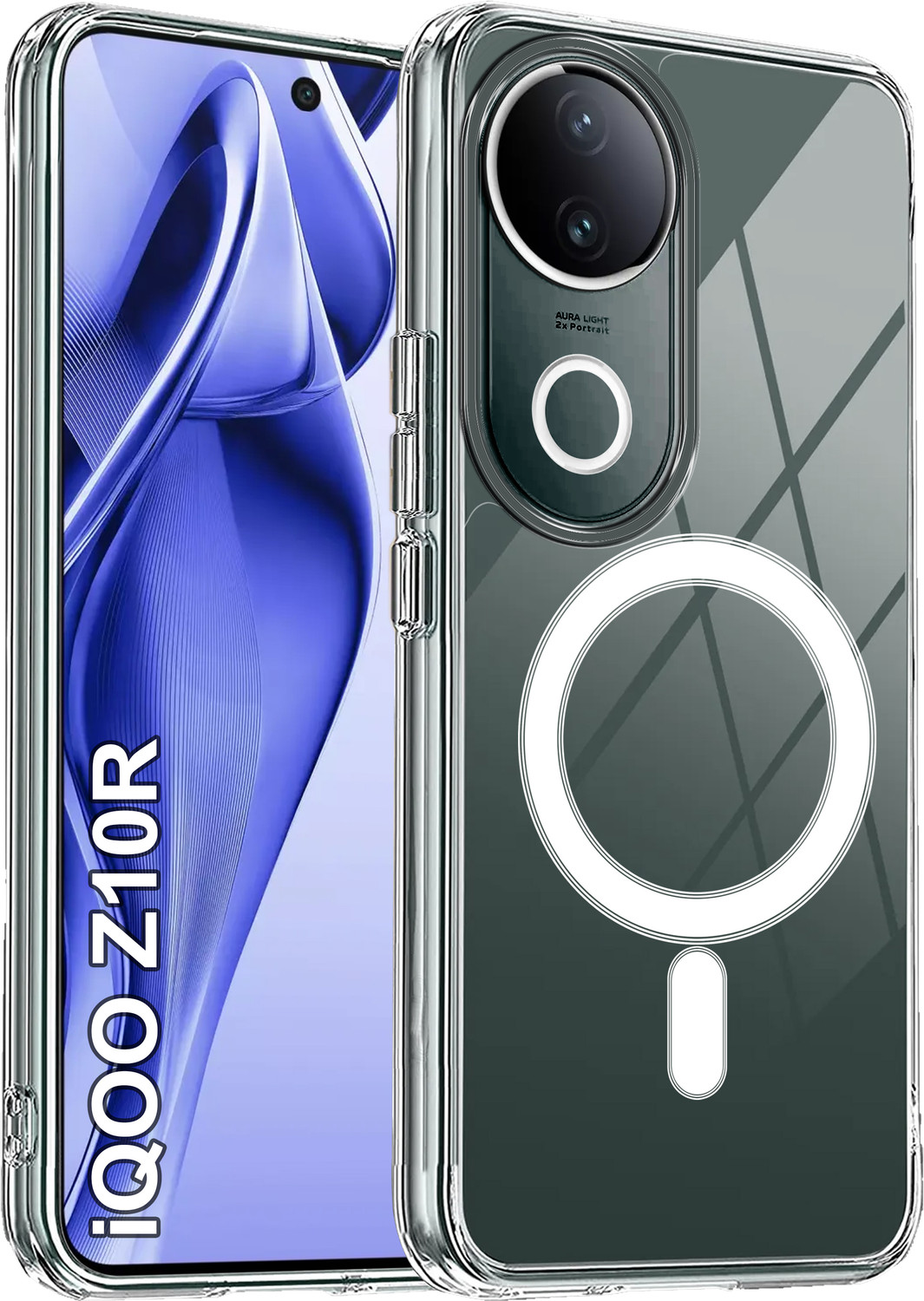 CaseRepublic Back Cover for iQOO Z10R (Transparent, Magsafe) - Image 1