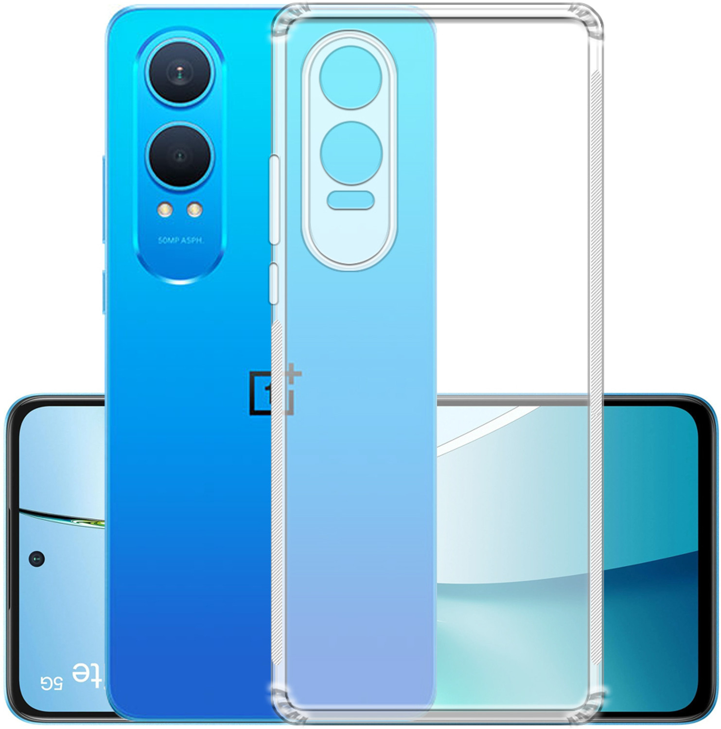 Casotec Back Cover for OnePlus Nord CE4 Lite 5G (Transparent, Silicon, Pack of: 1) - Image 1