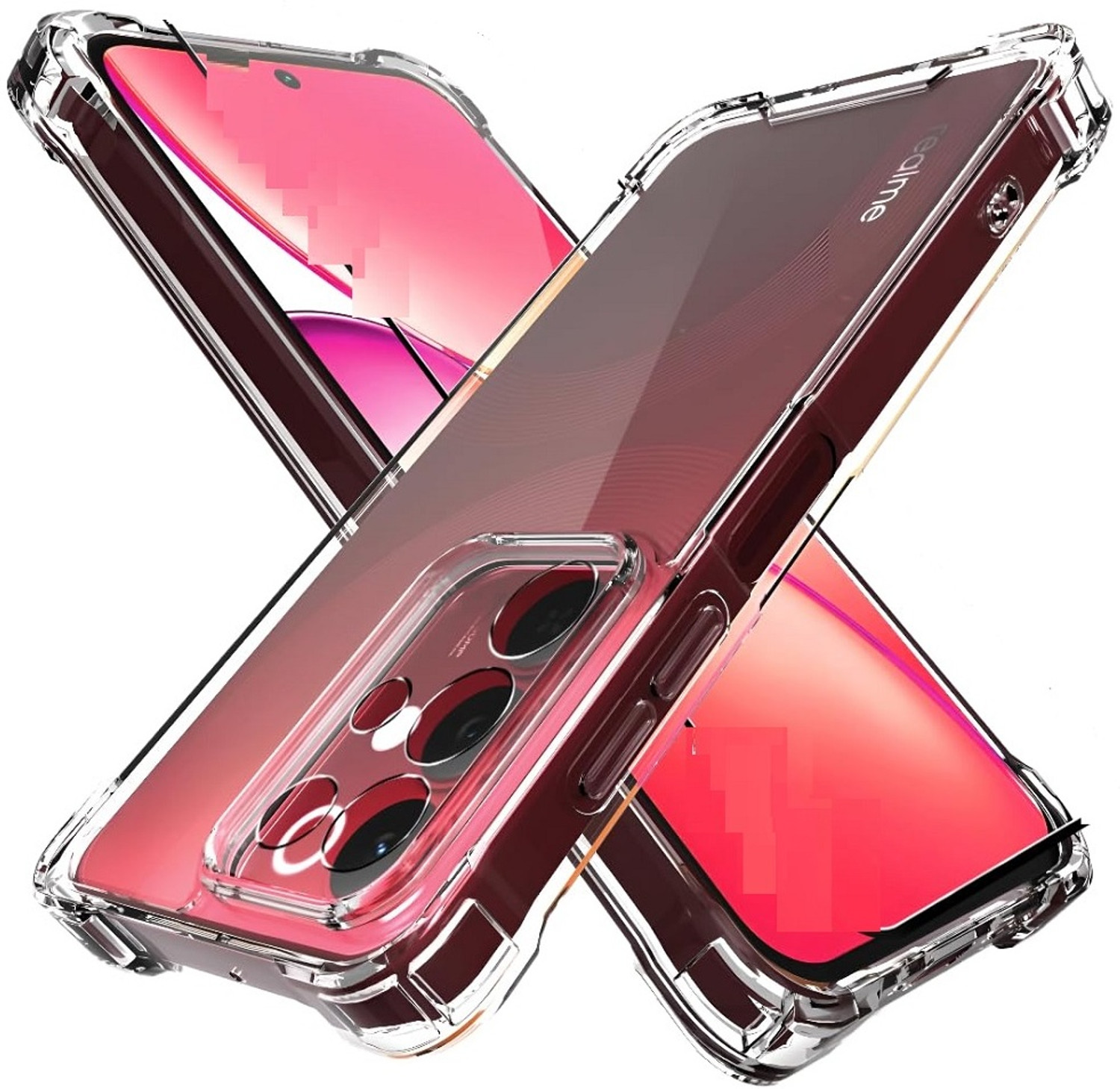 UBTM Back Cover for REALME 15X (Transparent, Grip Case, Thermoplastic Polyurethane, Pack of: 1) - Image 1
