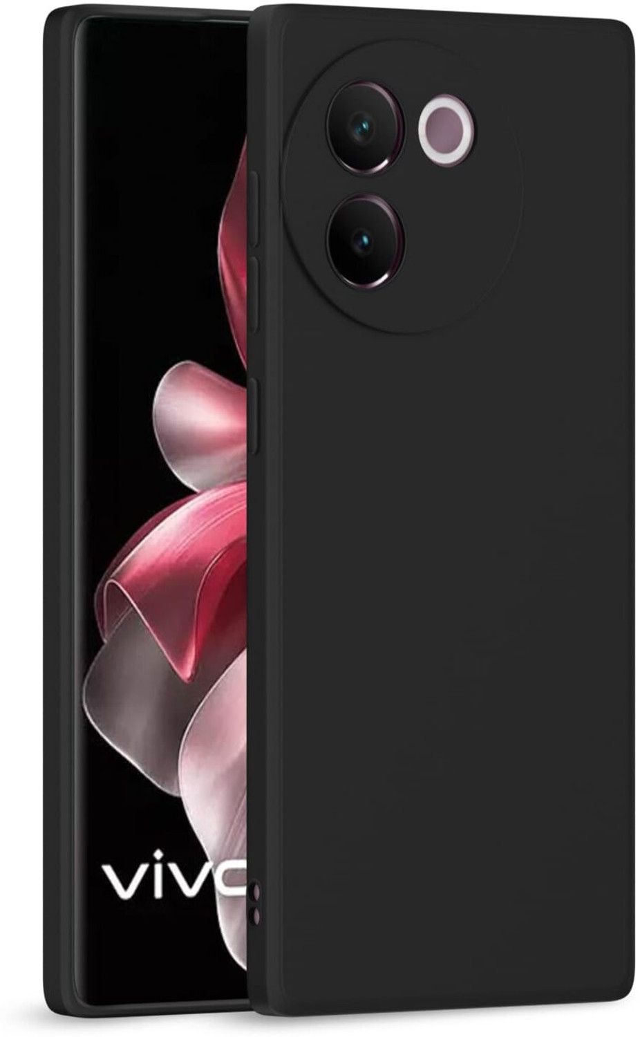 GLOBAL NOMAD for Vivo V30e 5G (Black, Silicon, Pack of: 1) - Image 1