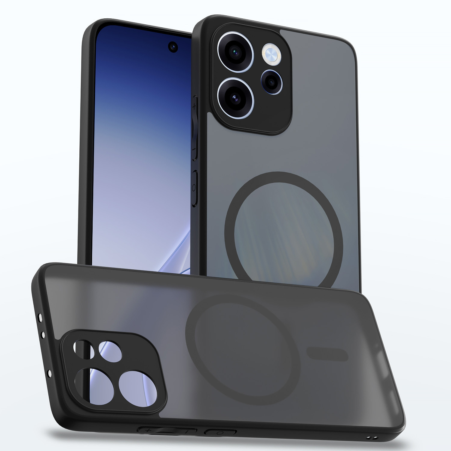 Pikkme Back Cover for iPhone 15 Pro (Black, Grip Case, TPU) - Image 1