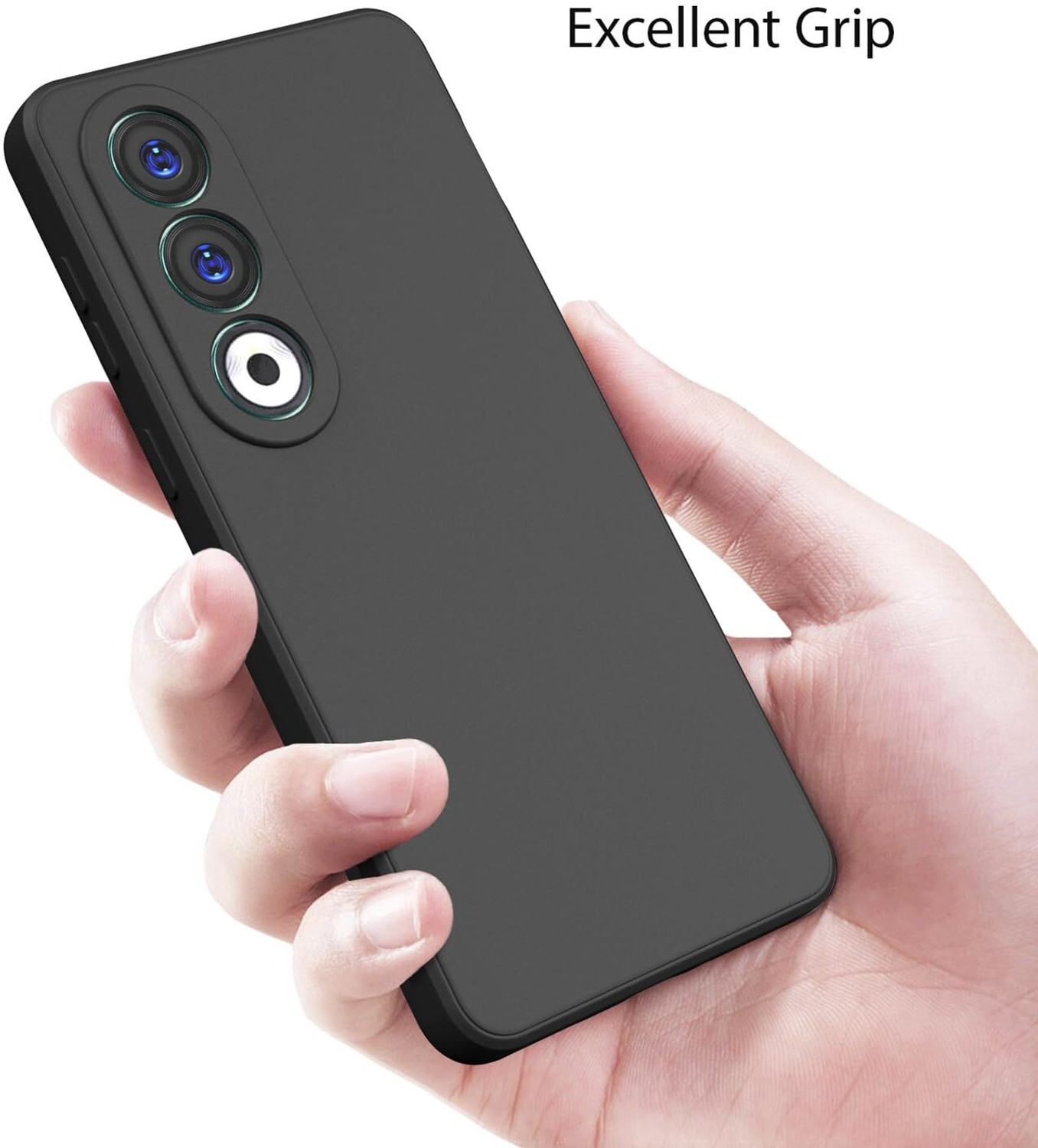 NewSelect Back Cover for OPPO K12x 5G (Black, Flexible, Rubber, Pack of: 1) - Image 1