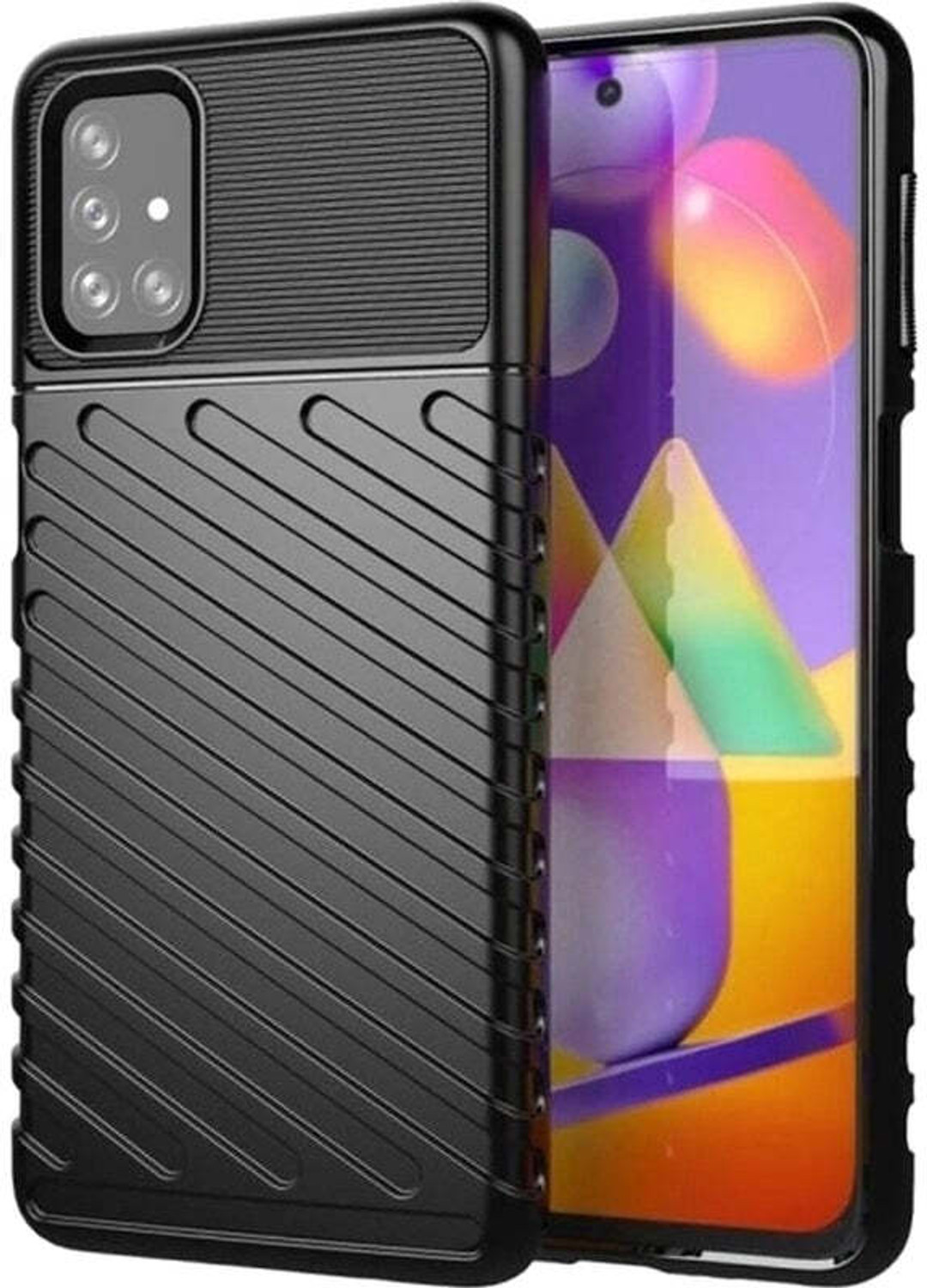 Anu enterprise Back Cover for Samsung Galaxy M31s (Black, TPU, Pack - Image 1