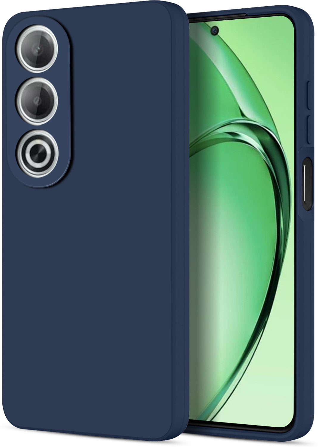 Innovex Back Cover for Oppo K12X 5G Soft Silicone Shockproof, Flexible, Slim & Protective Case (Blue, Camera Bump Protector, Silicon, Pack of: 1) - Image 1