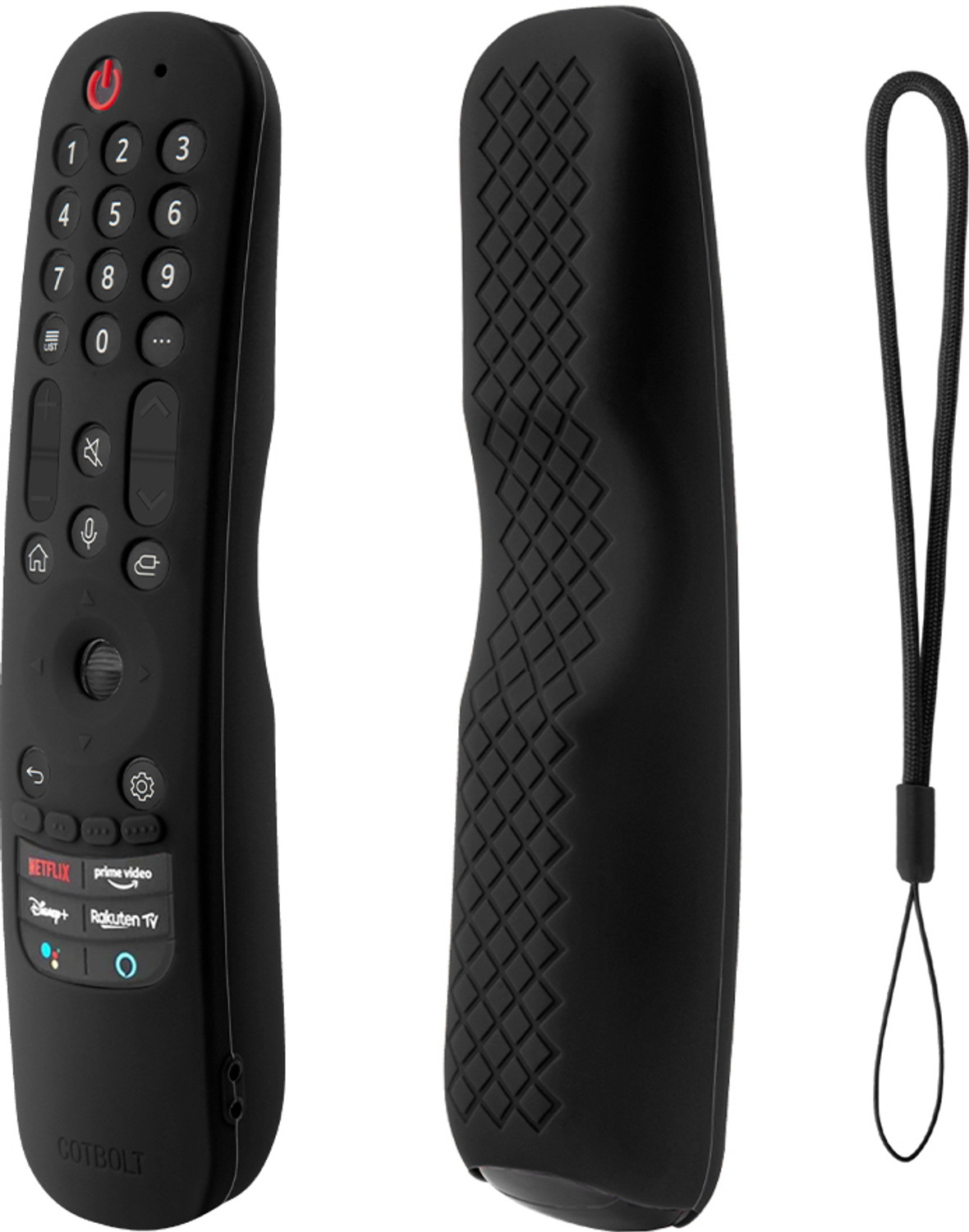 CALDIPREE Book Cover for Silicone Case Cover for LG AN-MR21GA Magic Remote LG Smart TV Remote 2021 (Black, Silicon) - Image 1