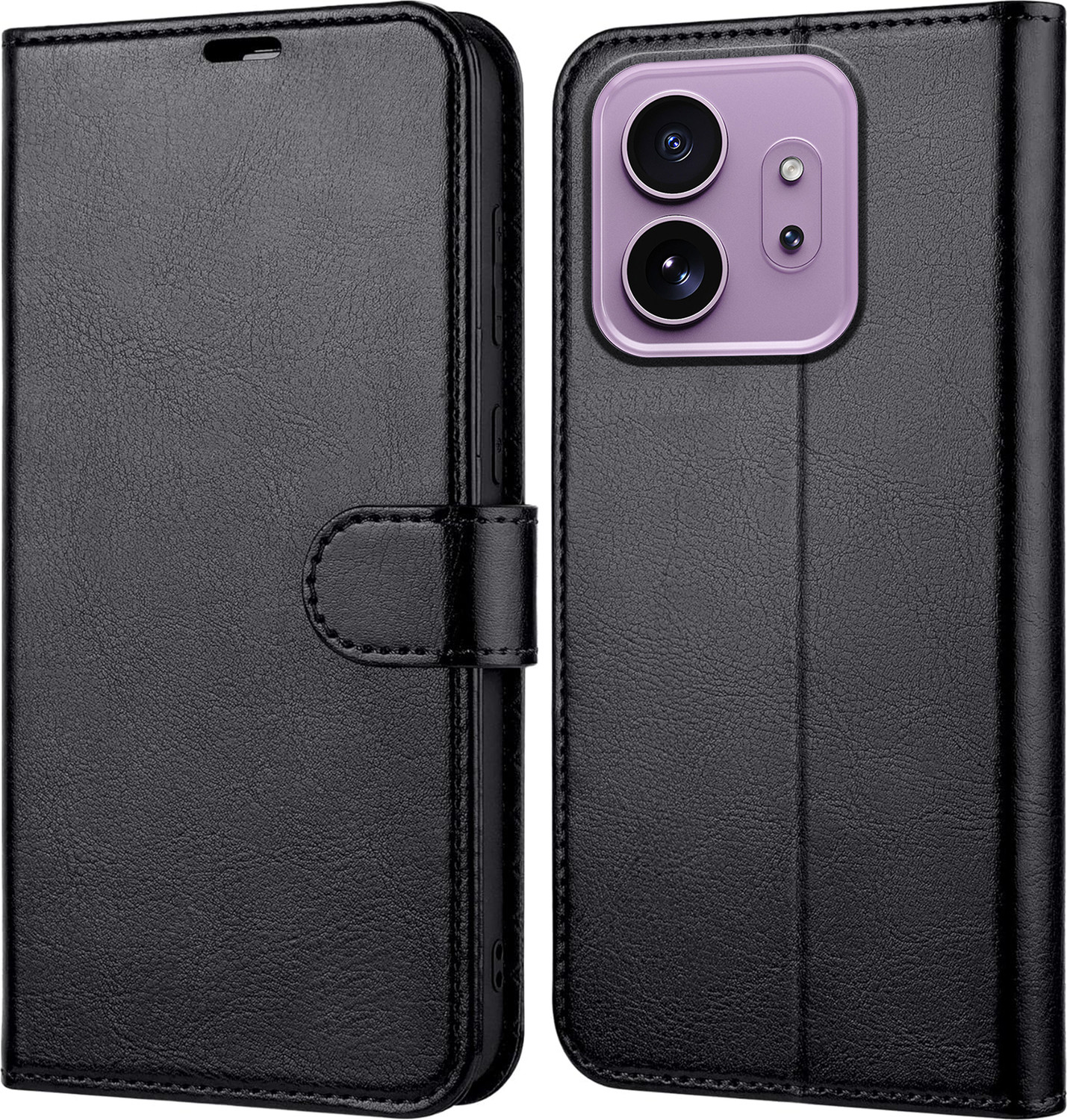 Dgeot Flip Cover for BOLTT EVO 4G (Black, Card Holder, Leather, Silicon, Pack of: 1) - Image 1