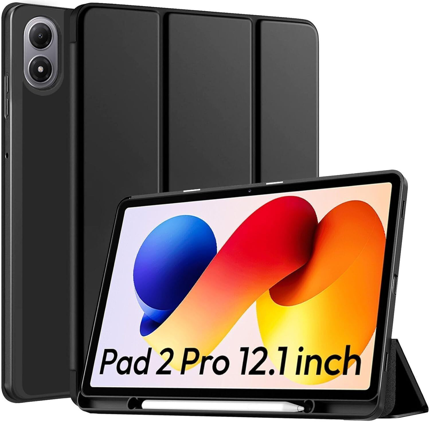 AGEIS Flip Cover for Redmi Pad 2 Pro 5G 12.1 inches (Black, Shock Proof, Rubber, Pack of: 1) - Image 1