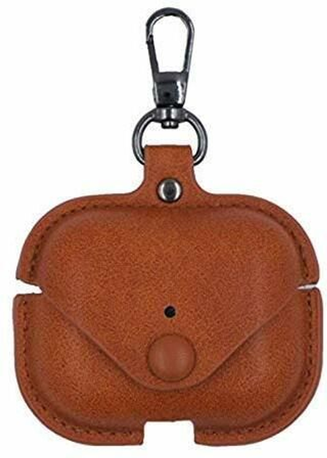 mJoy Leather Front & Back Case for AirPods Pro & Pro 2 (Brown) - Image 1