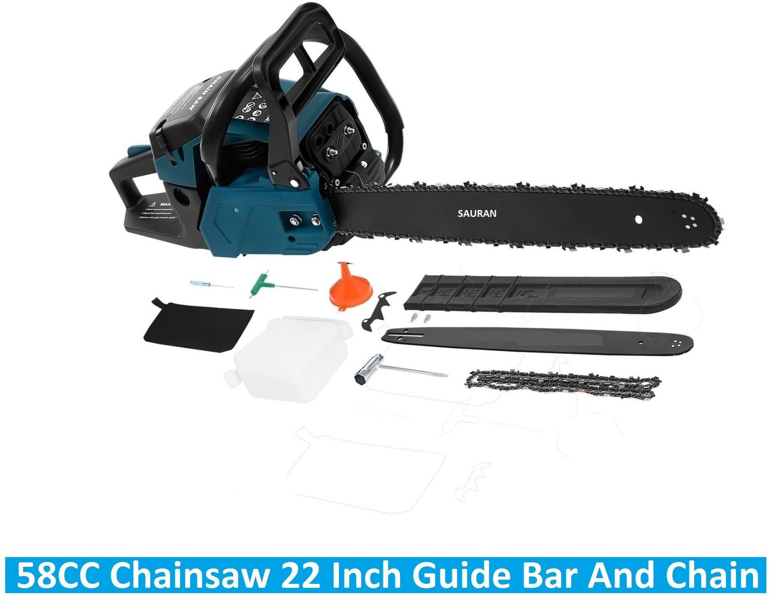Sauran Petrol with Chain Tool bag Handheld Petrol Chainsaw for Trees (CNS86)_1 Cordless Chainsaw (Without Battery) - Image 1