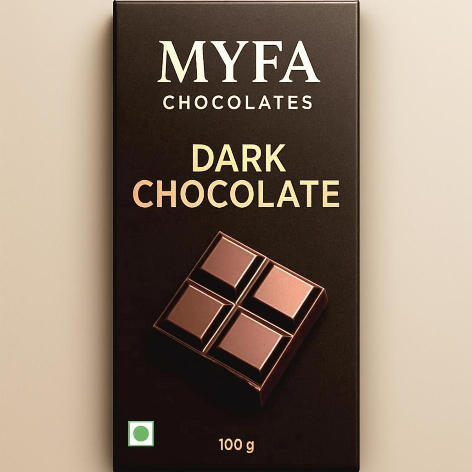 Myfa Chocolates Rich Dark Chocolate Bar | Dark Chocolate Lovers' Dream Bar Gift Pack (100 g) - Image 1