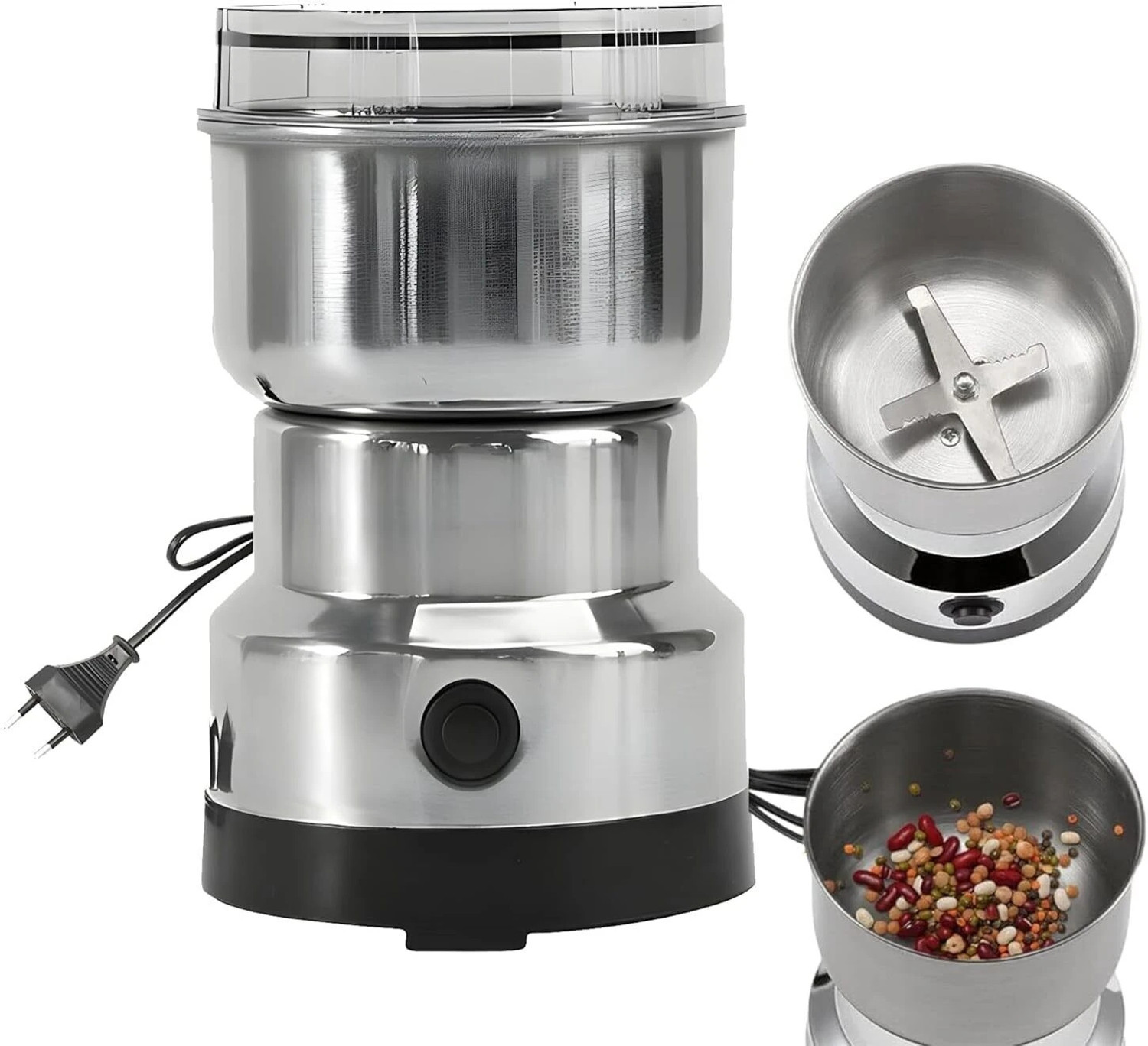 BHAVRUTT 5-Cup Mixer Grinder with Coffee Grinder (Silver) - Image 1