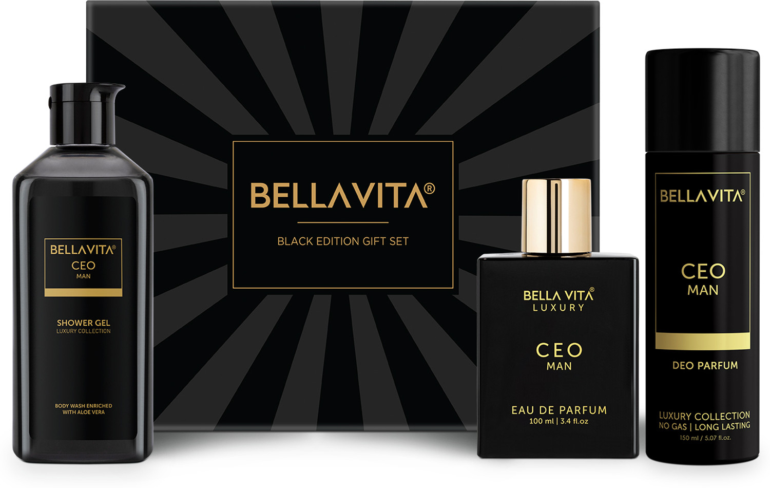 BELLAVITA CEO MAN Fragrance Gift Set|With Woody, Citrus & Aromotic Notes| (3 Items in the set) - Image 1