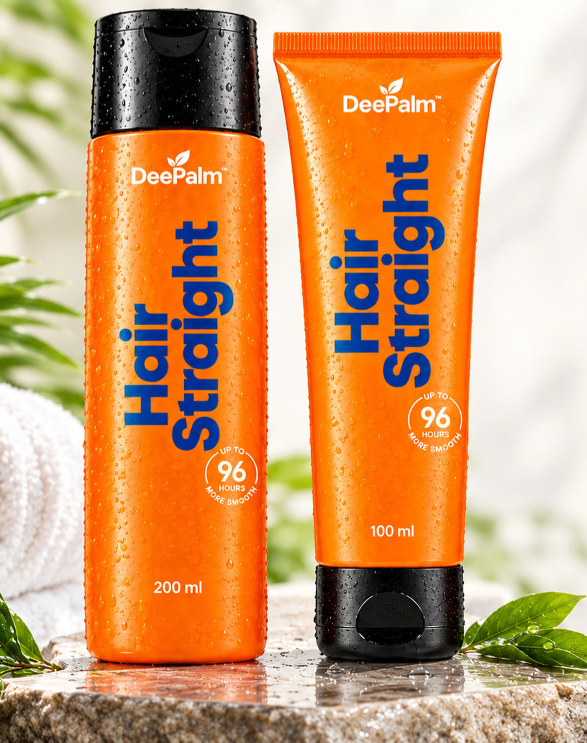 DeePalm Mega Smooth Frizzy Hair Shampoo 200ml & Conditioner 100ml pack of 2 (2 Items in the set) - Image 1